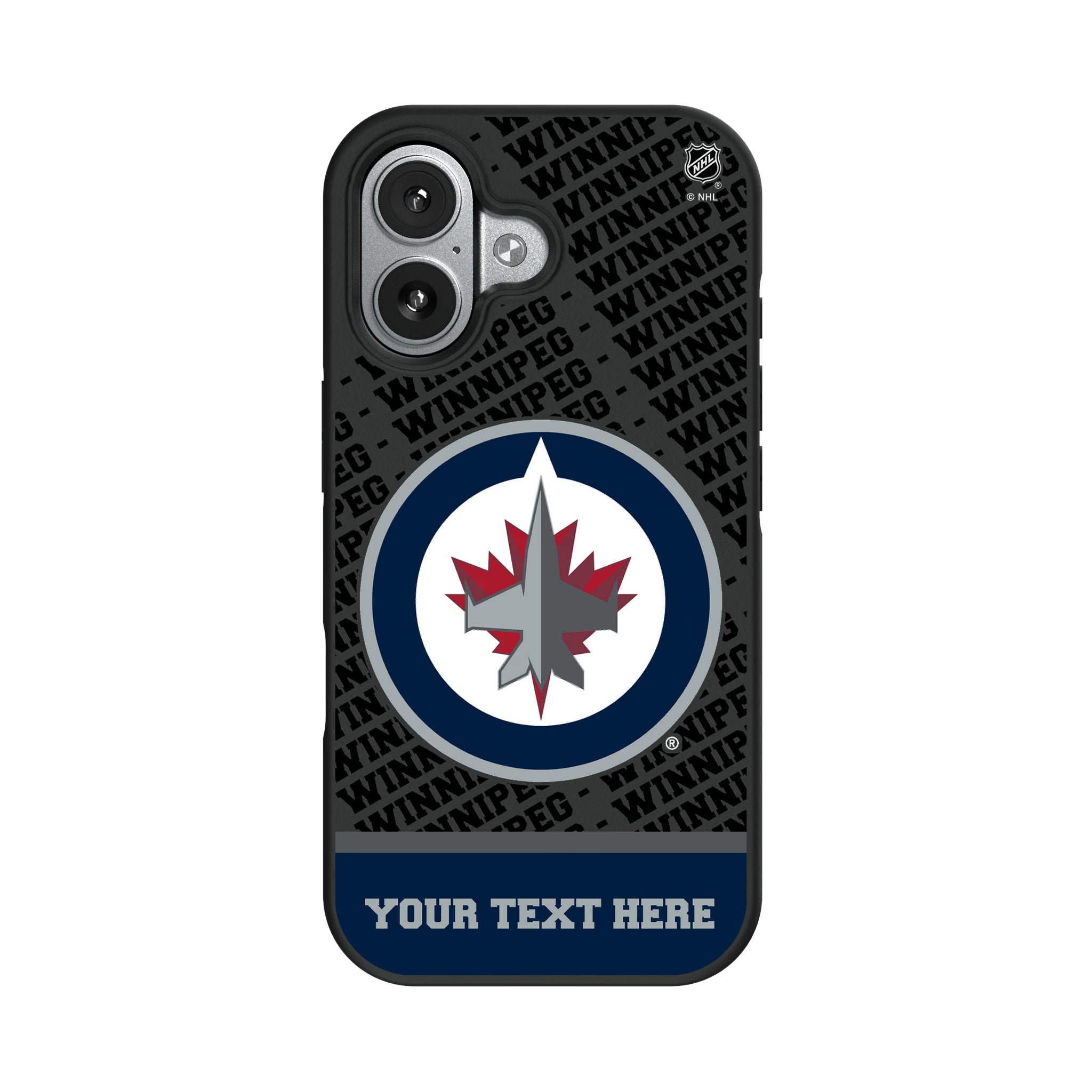 Winnipeg Jets Personalized EndZone Plus iPhone Bump Phone Case for Apple iPhone#Device_iPhone 17