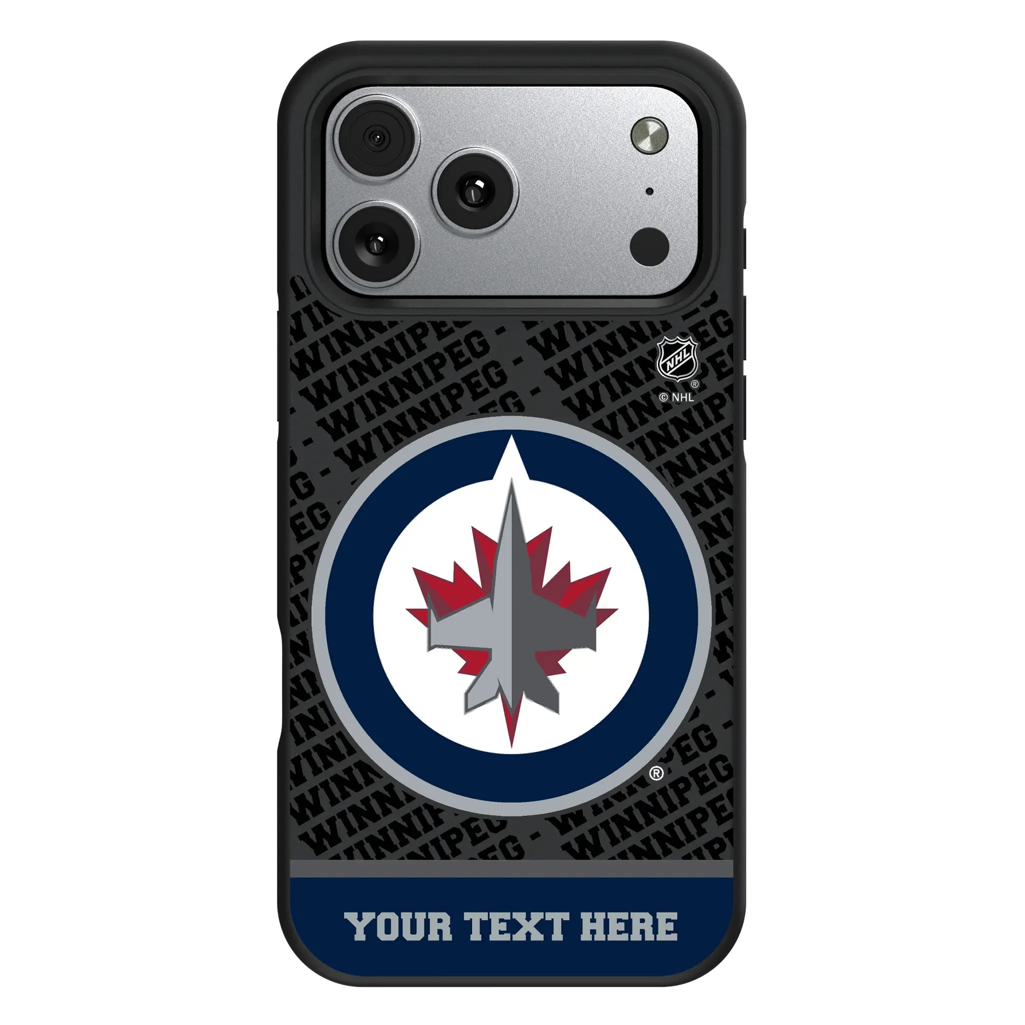 Winnipeg Jets Personalized EndZone Plus iPhone Bump Phone Case for Apple iPhone#Device_iPhone 17 Pro Max