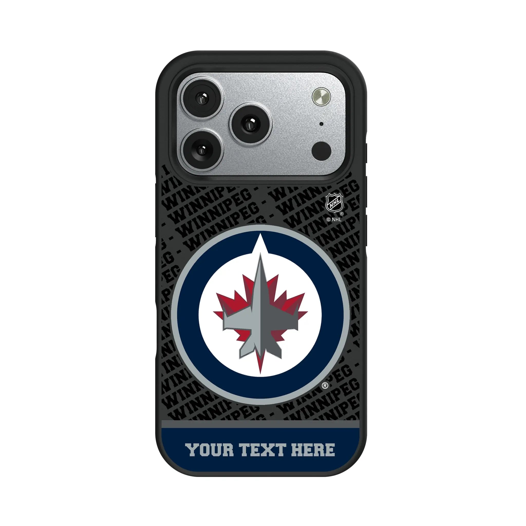 Winnipeg Jets Personalized EndZone Plus iPhone Bump Phone Case for Apple iPhone#Device_iPhone 17 Pro