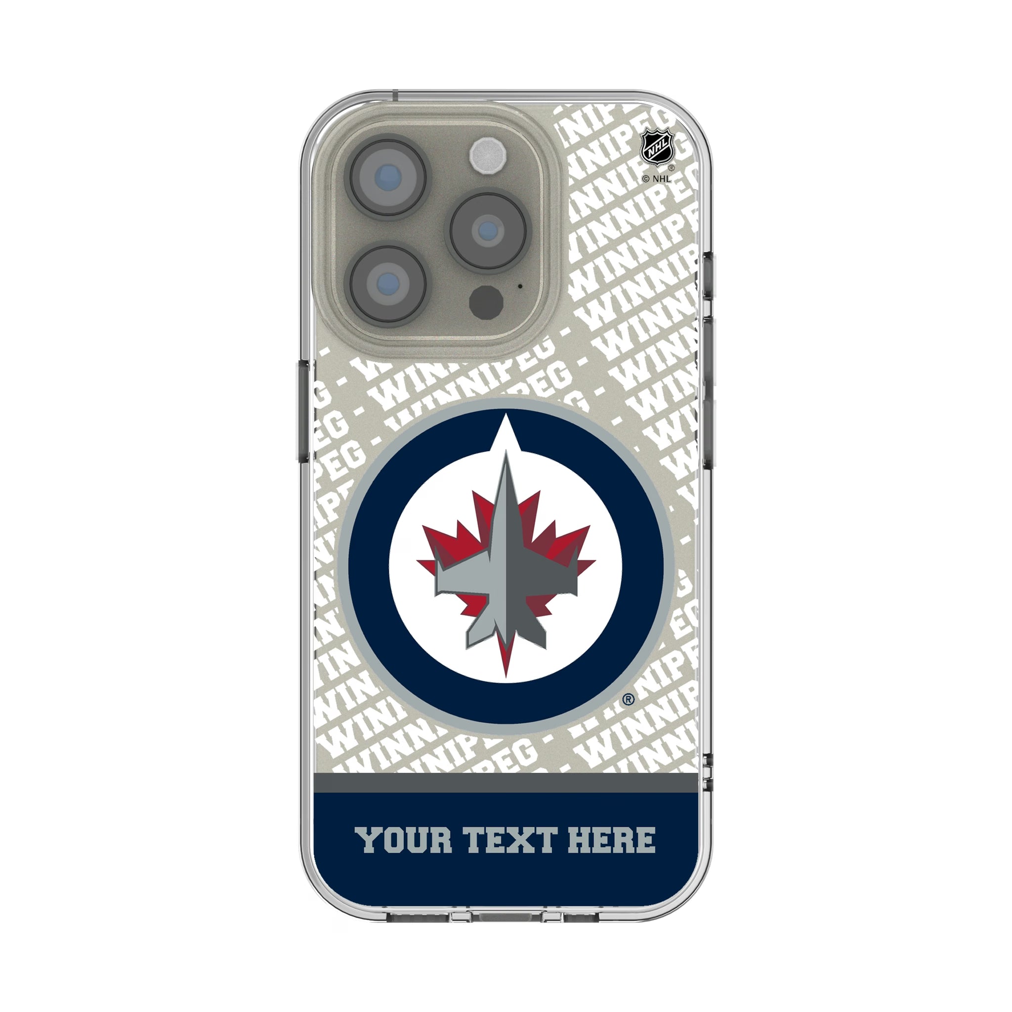 Winnipeg Jets Personalized EndZone Plus iPhone Clear Phone Case for Apple iPhone