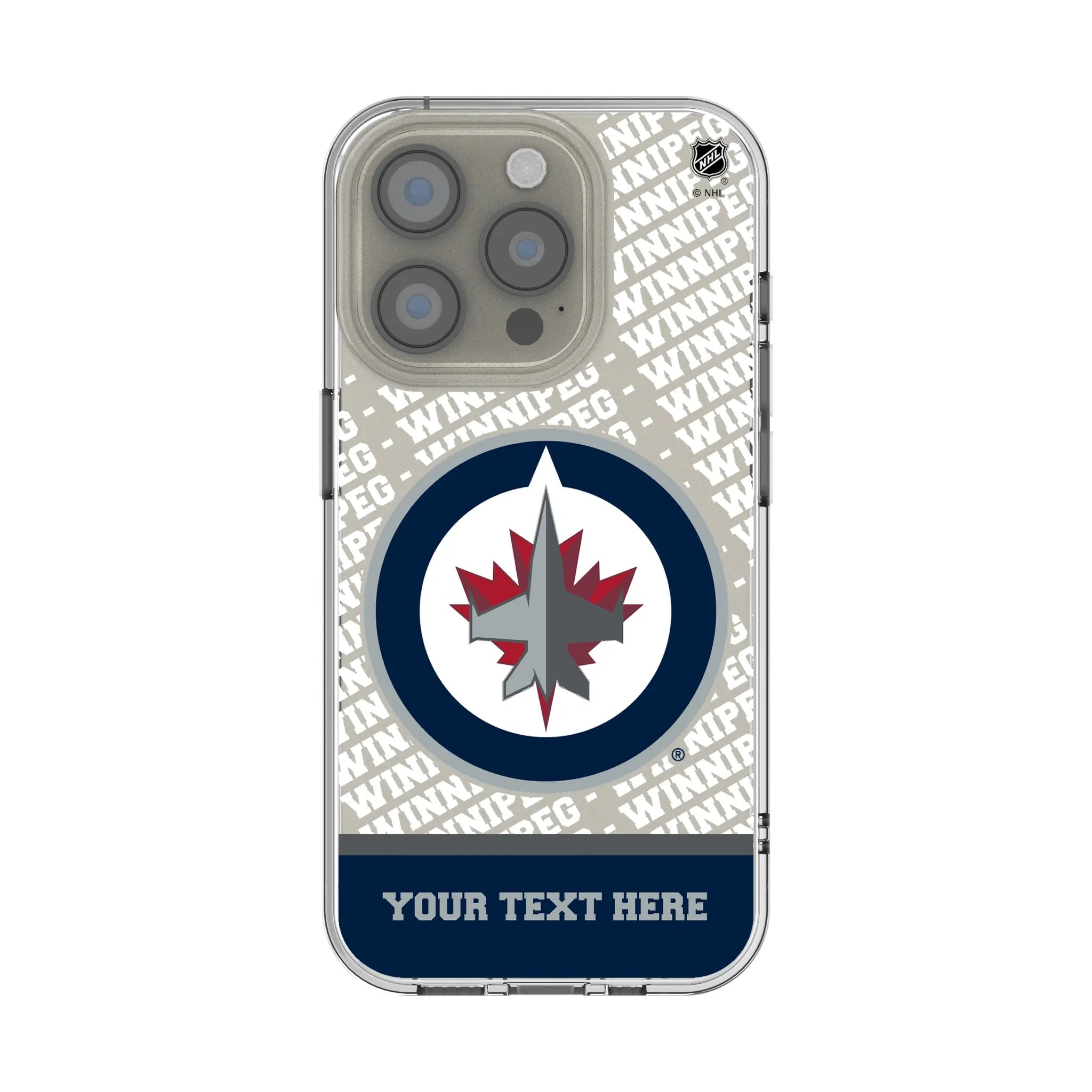 Winnipeg Jets Personalized EndZone Plus iPhone Clear Phone Case for Apple iPhone