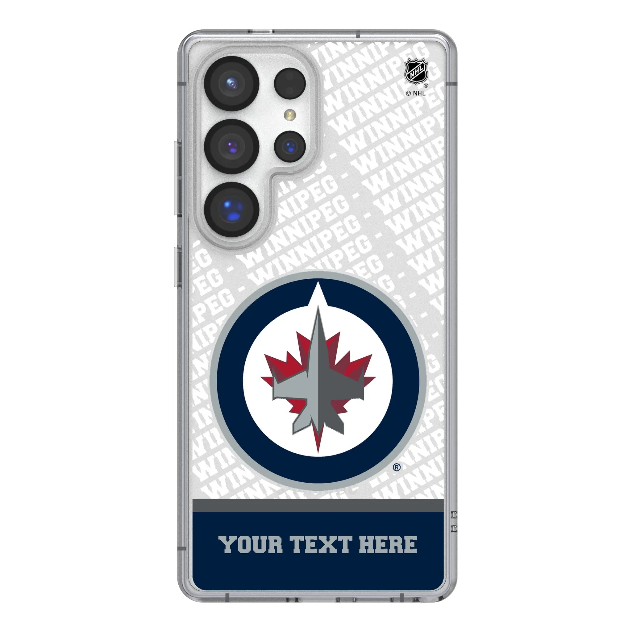 Winnipeg Jets Personalized EndZone Plus Galaxy Clear Phone Case for Samsung Galaxy#Device_Galaxy S25 Ultra