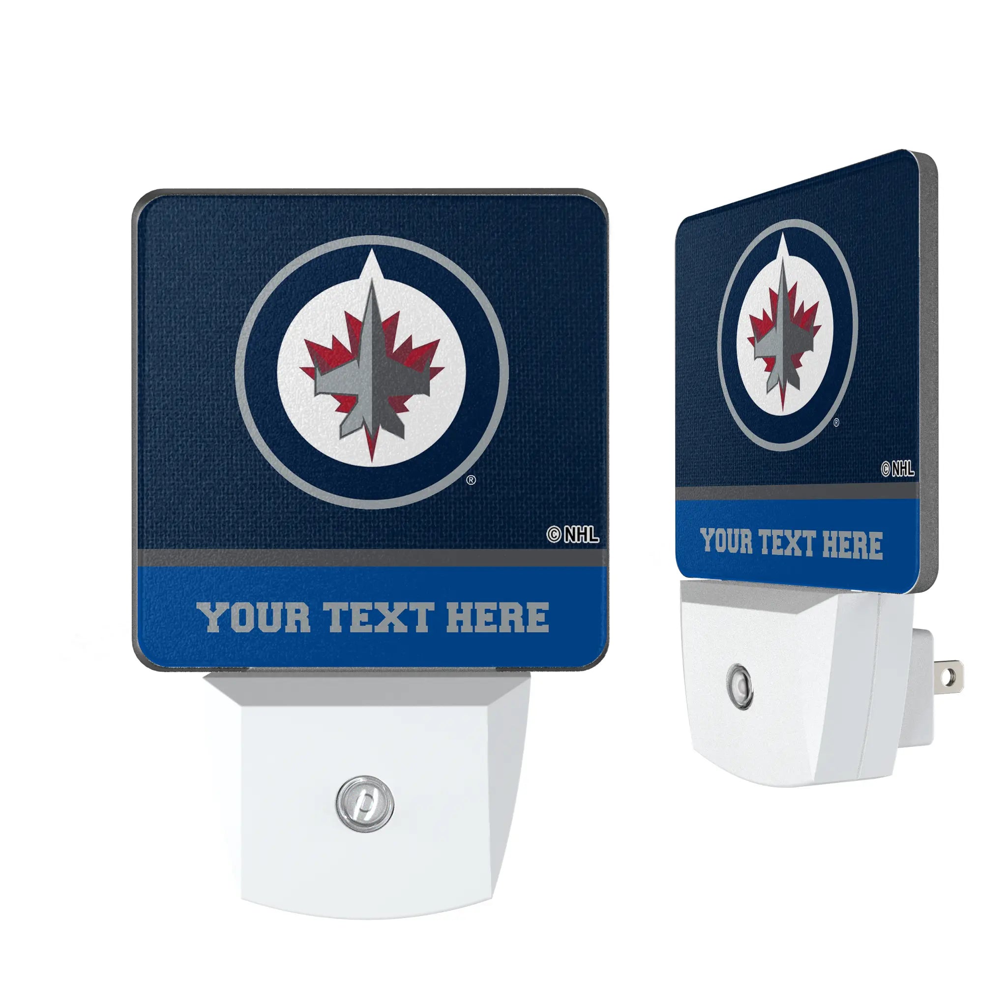 Winnipeg Jets Personalized Endzone Solid Night Light 2-Pack