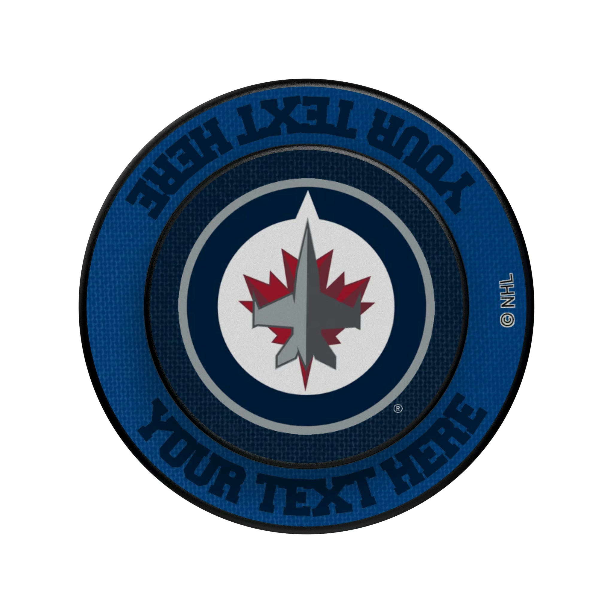 Winnipeg Jets Personalized Endzone Solid Popsockets Round Magnetic