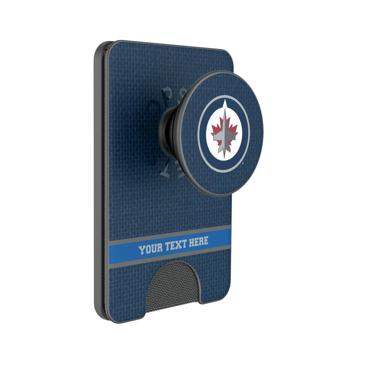 Winnipeg Jets Personalized Endzone Solid Popsockets Wallet Magnetic