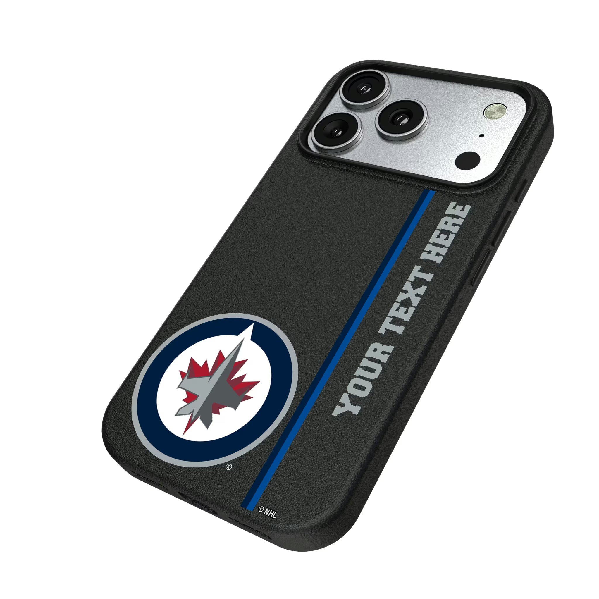 Winnipeg Jets Personalized Sidebard iPhone MagSafe Compatible Phone Case for Apple iPhone - Isometric View#Device_iPhone 17 Pro