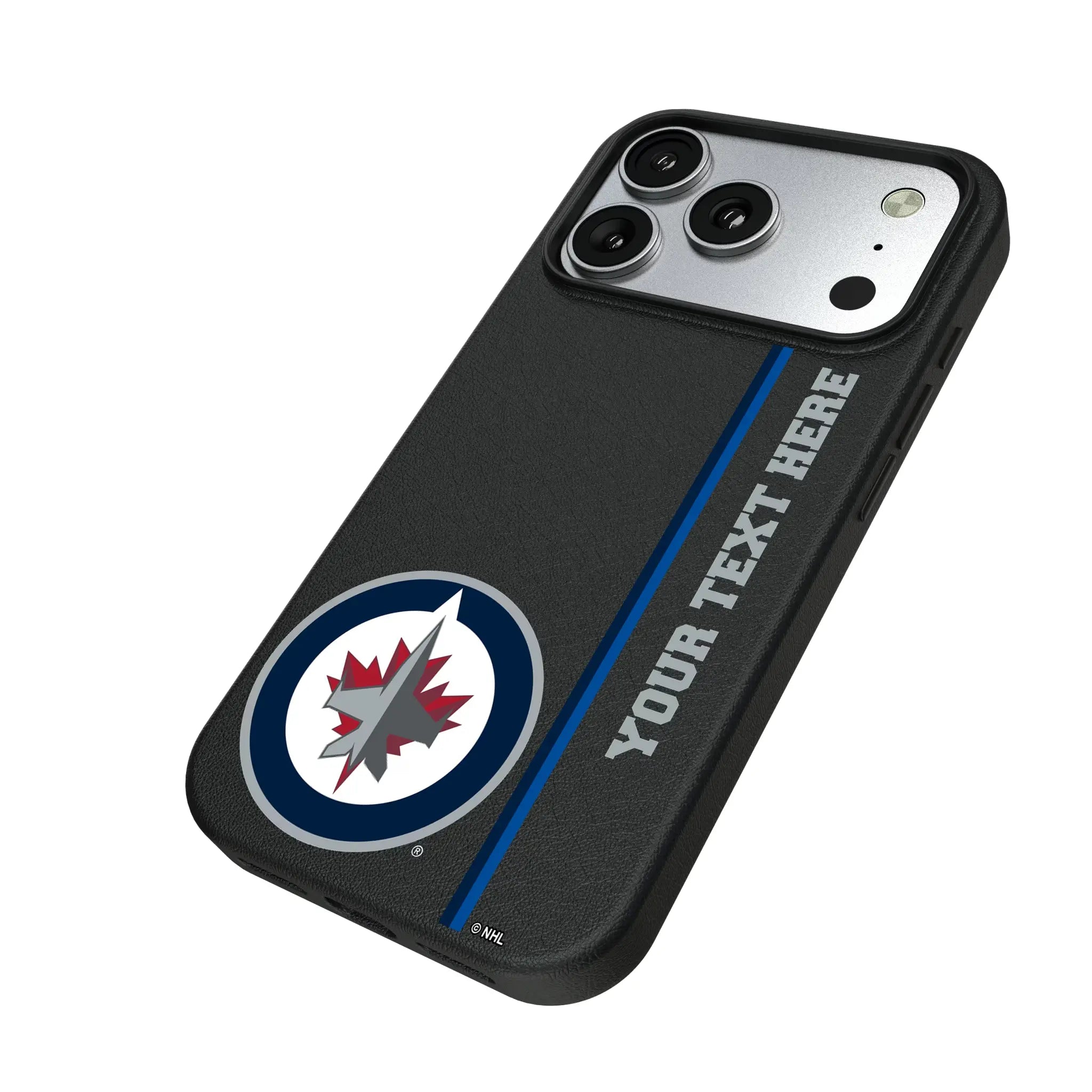 Winnipeg Jets Personalized Sidebard iPhone MagSafe Compatible Phone Case for Apple iPhone - Isometric View#Device_iPhone 17 Pro