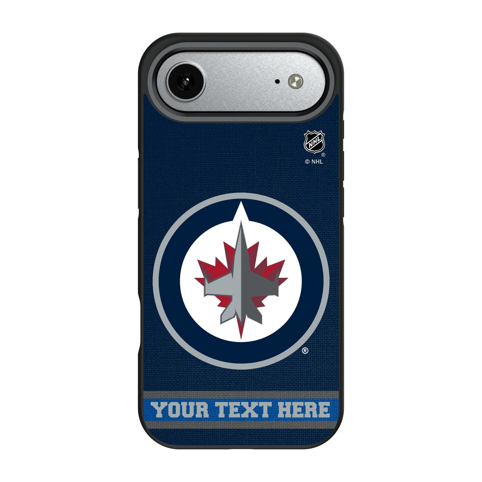 Winnipeg Jets Personalized Stripe iPhone Bump Phone Case for Apple iPhone#Device_iPhone Air