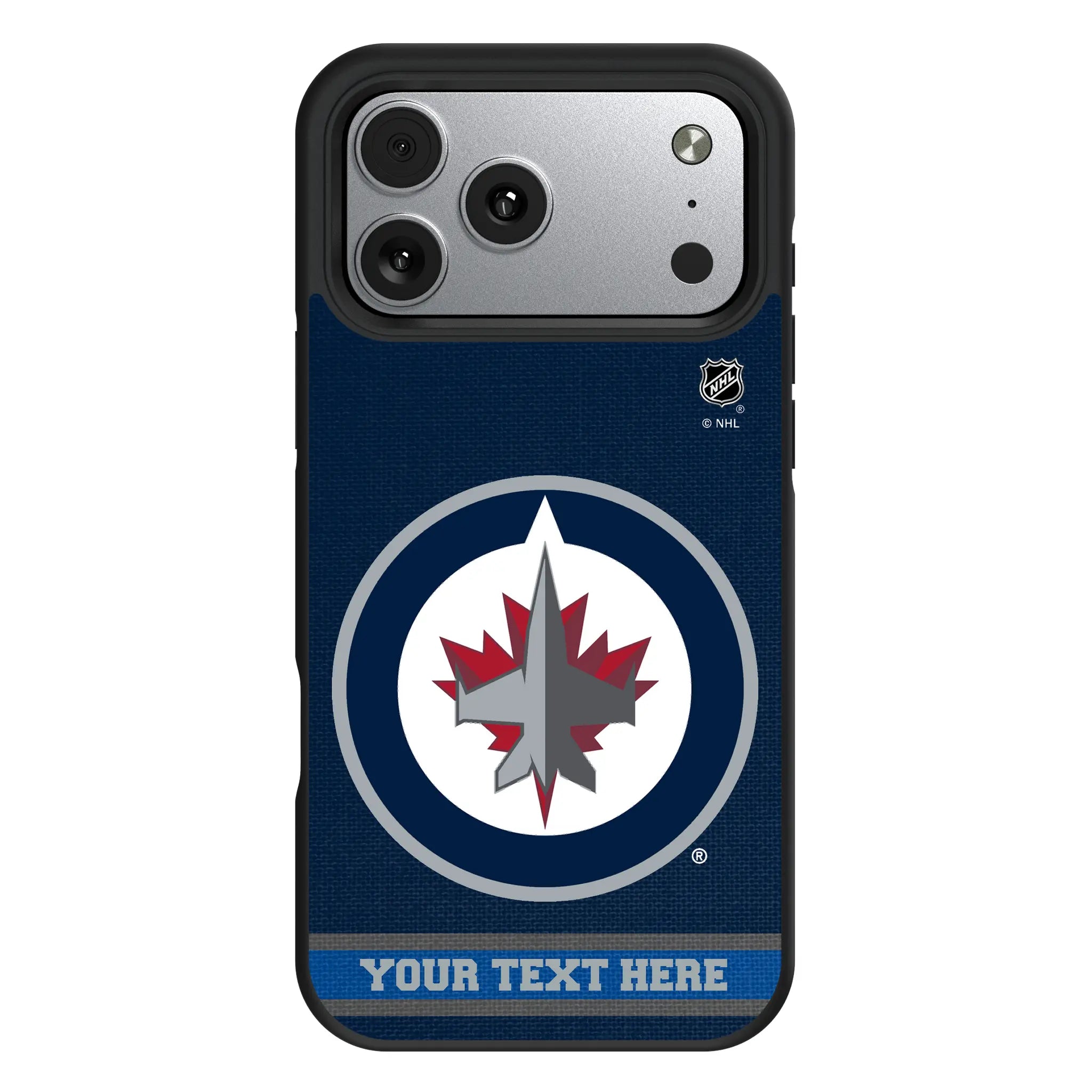 Winnipeg Jets Personalized Stripe iPhone Bump Phone Case for Apple iPhone#Device_iPhone 17 Pro Max
