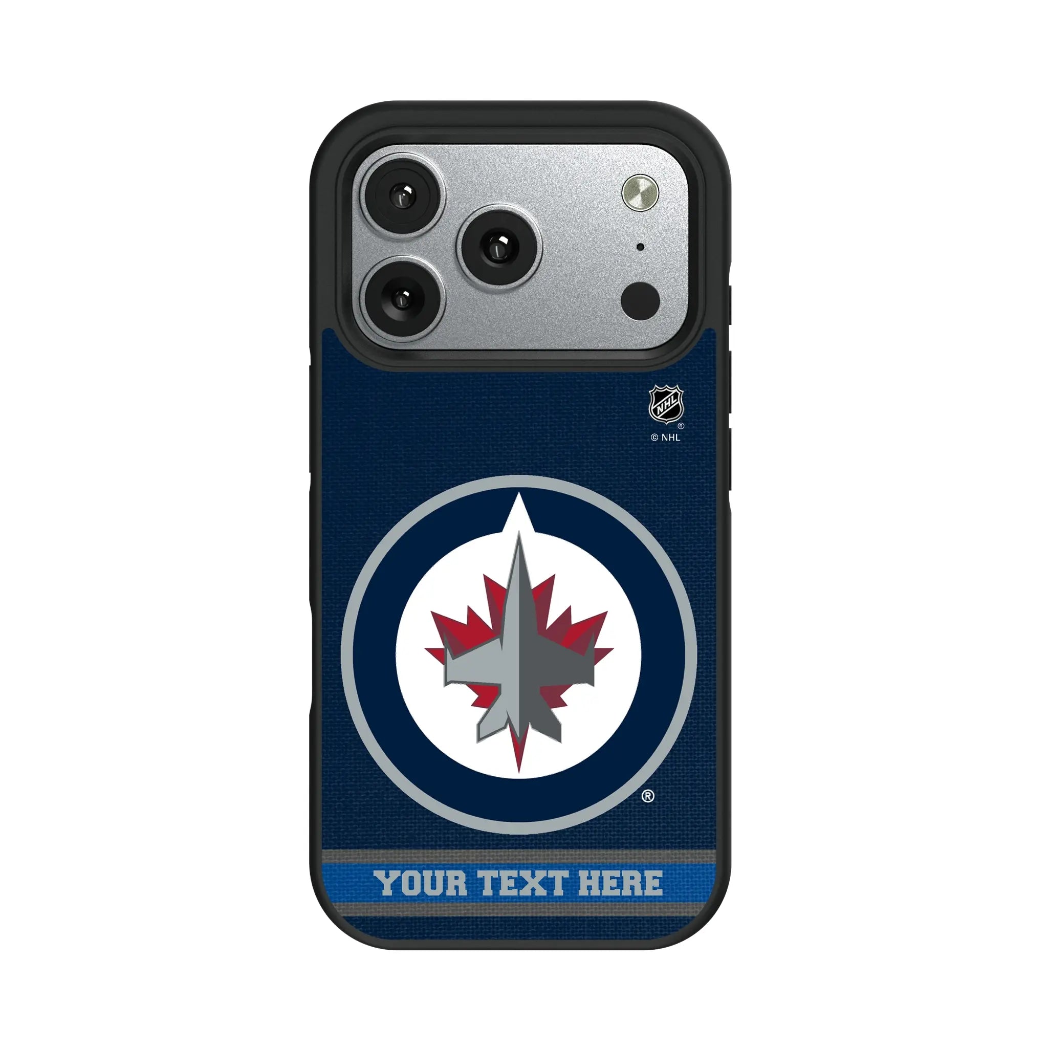 Winnipeg Jets Personalized Stripe iPhone Bump Phone Case for Apple iPhone#Device_iPhone 17 Pro