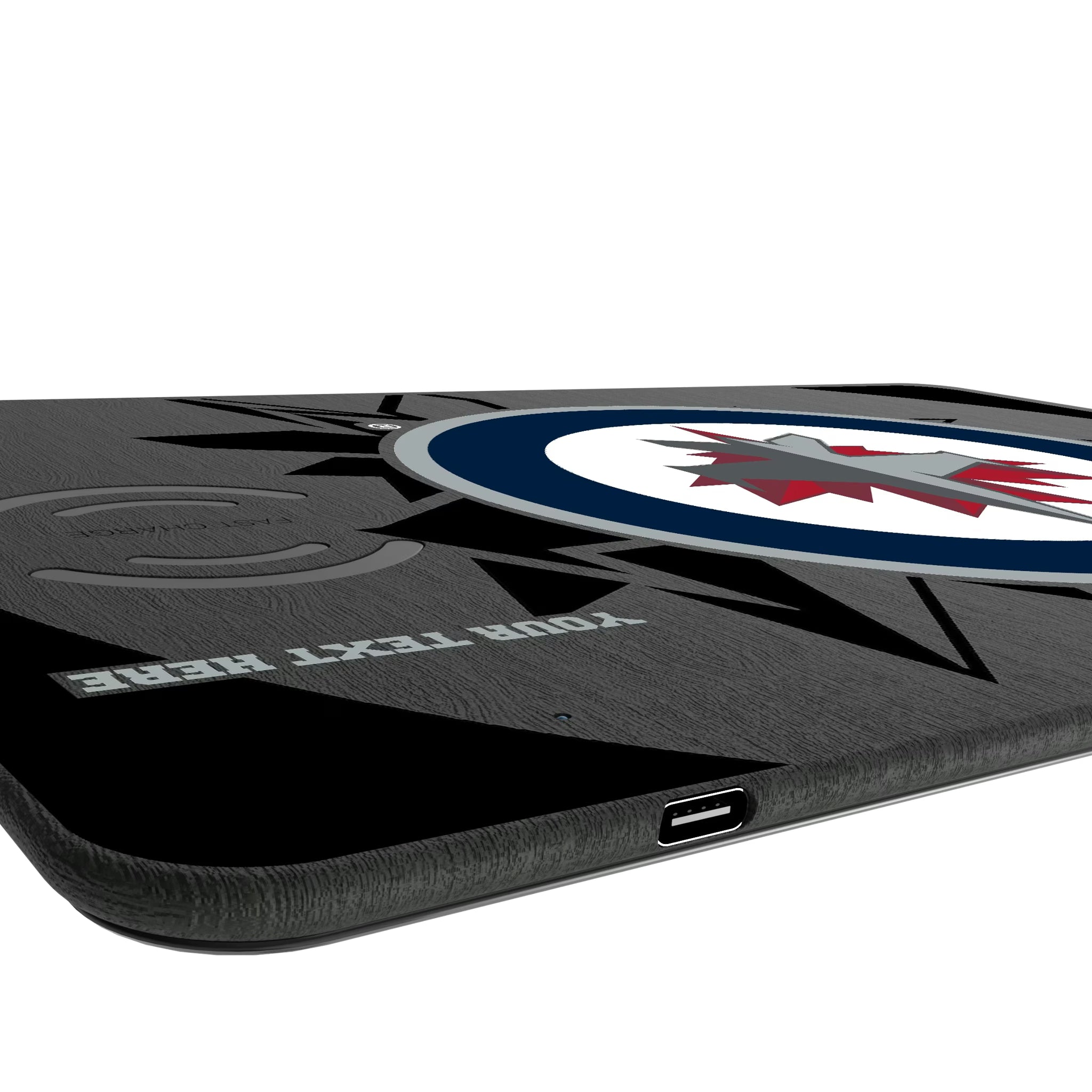 Winnipeg Jets Personalized Tilt 15-Watt Wireless Charger and Mouse Pad