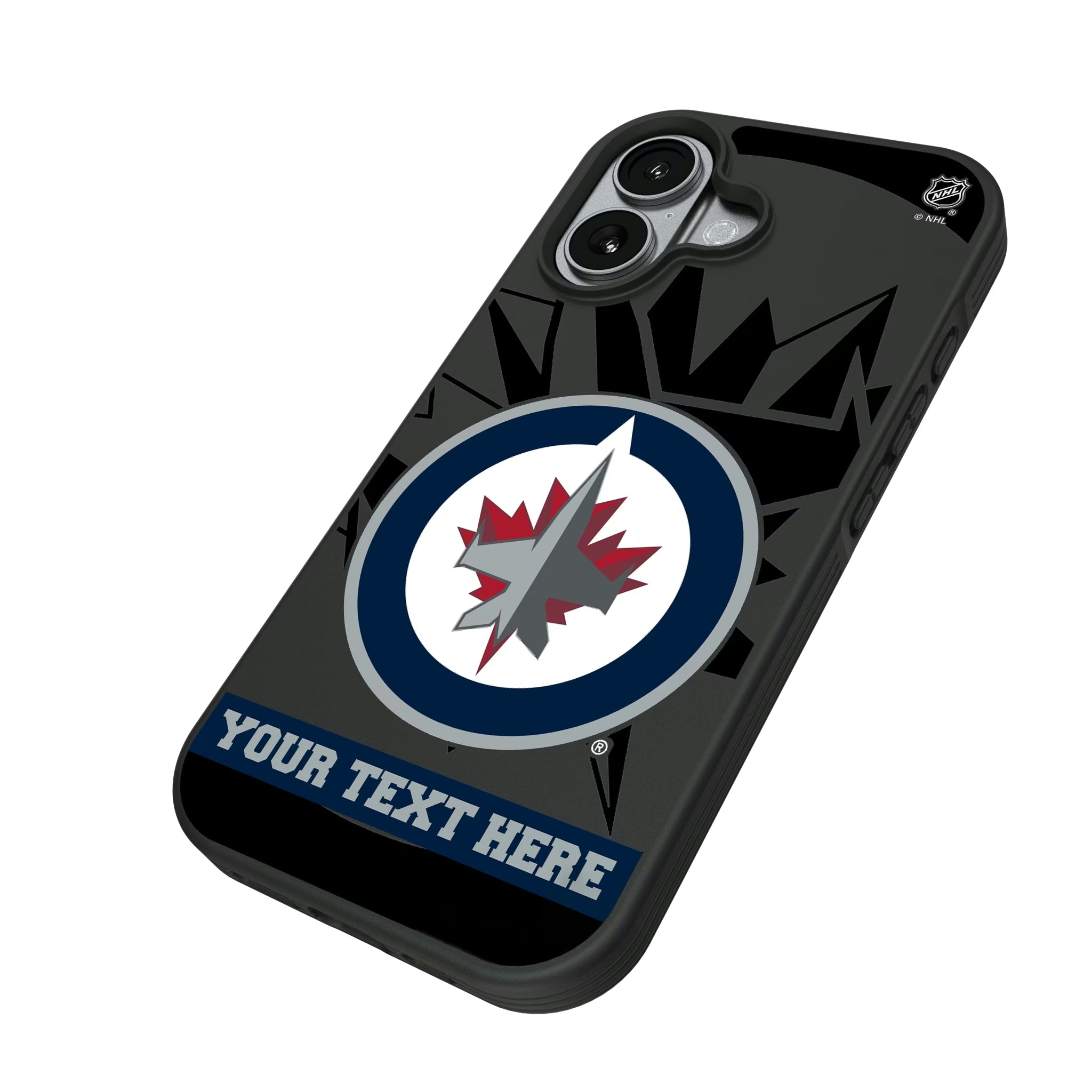Winnipeg Jets Personalized Tilt iPhone Bump Phone Case for Apple iPhone - Isometric View#Device_iPhone 17