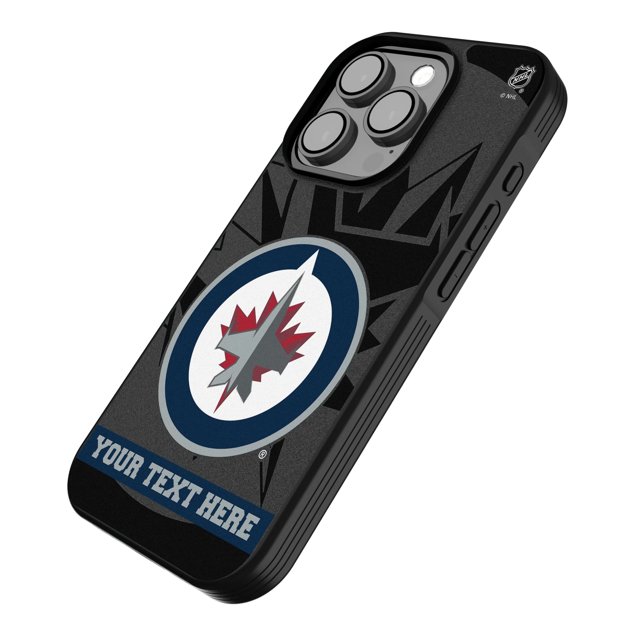 Winnipeg Jets Personalized Tilt iPhone Bump Phone Case for Apple iPhone - Isometric View
