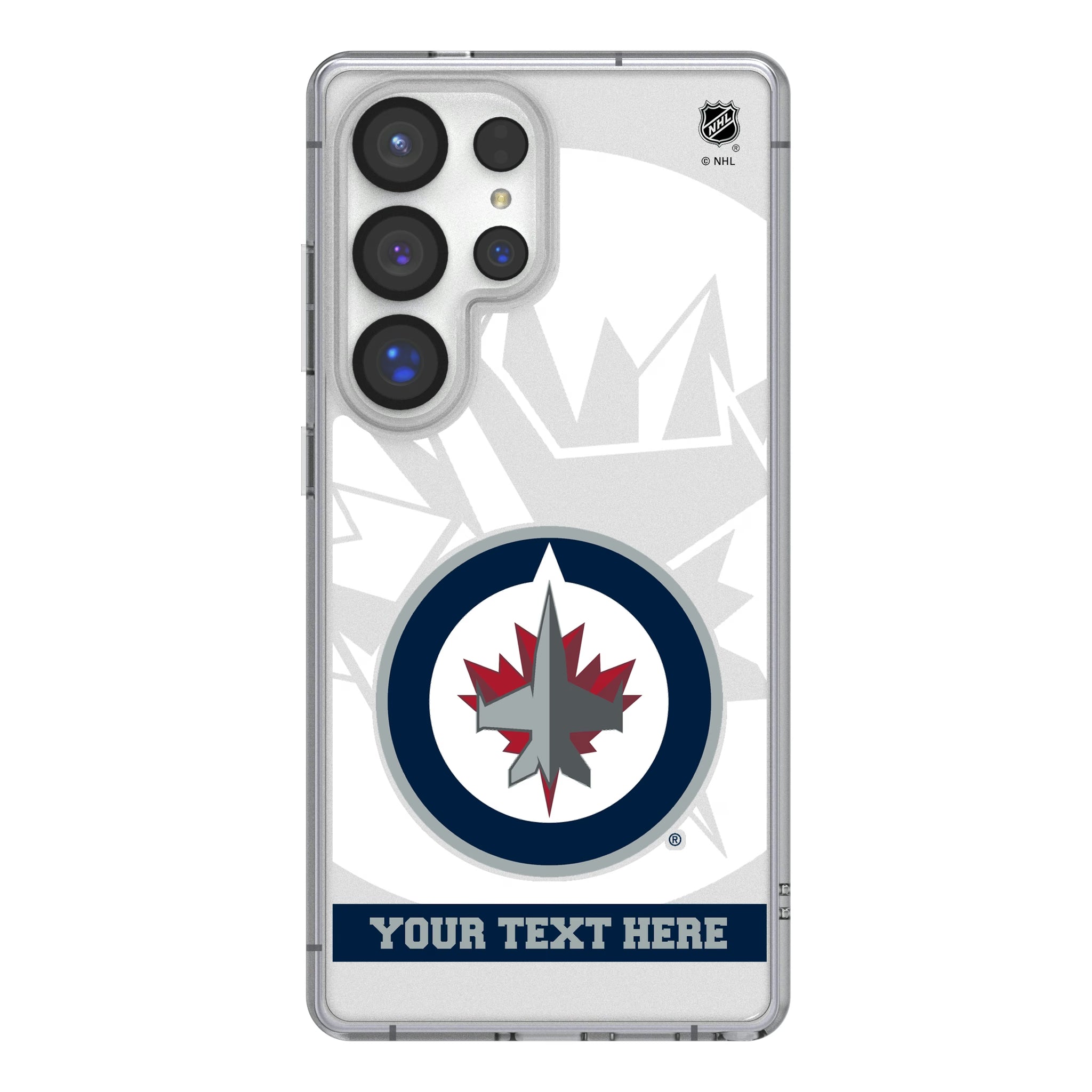 Winnipeg Jets Personalized Tilt Galaxy Clear Phone Case for Samsung Galaxy