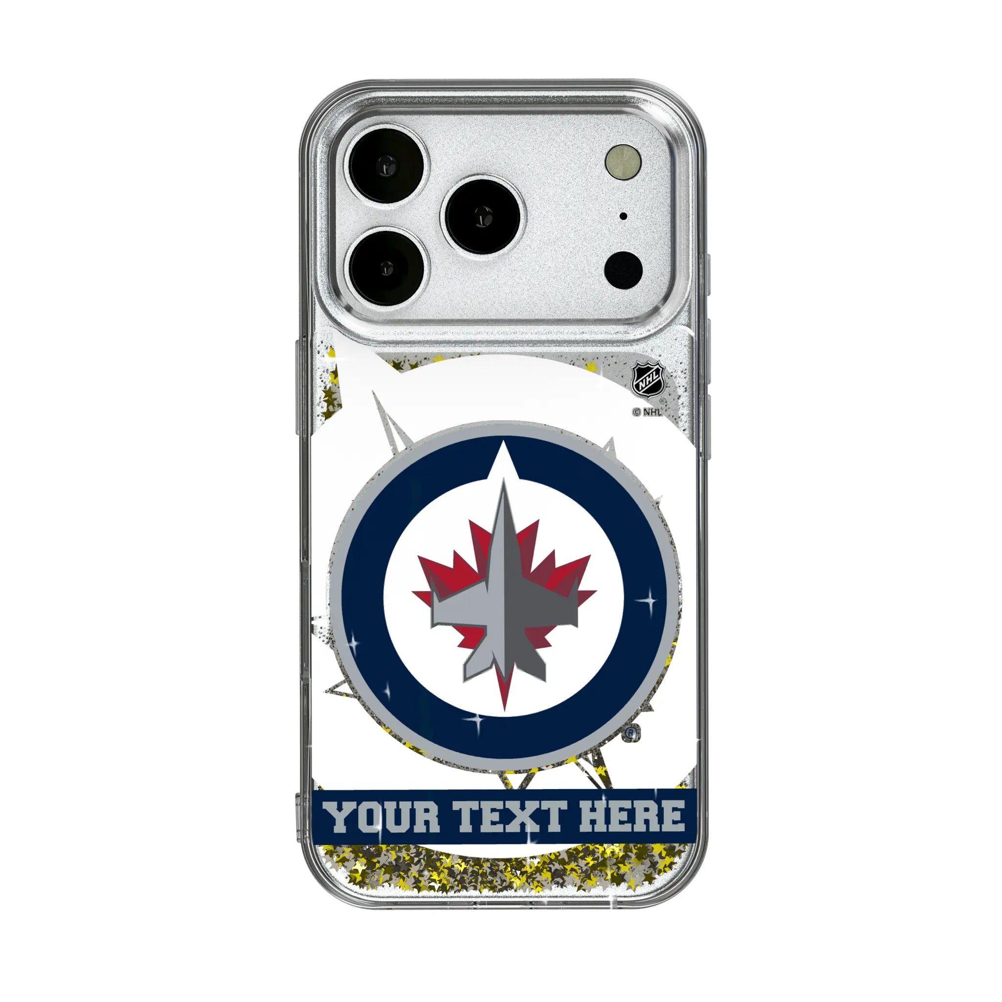 Winnipeg Jets Personalized Tilt iPhone Glitter Phone Case for Apple iPhone