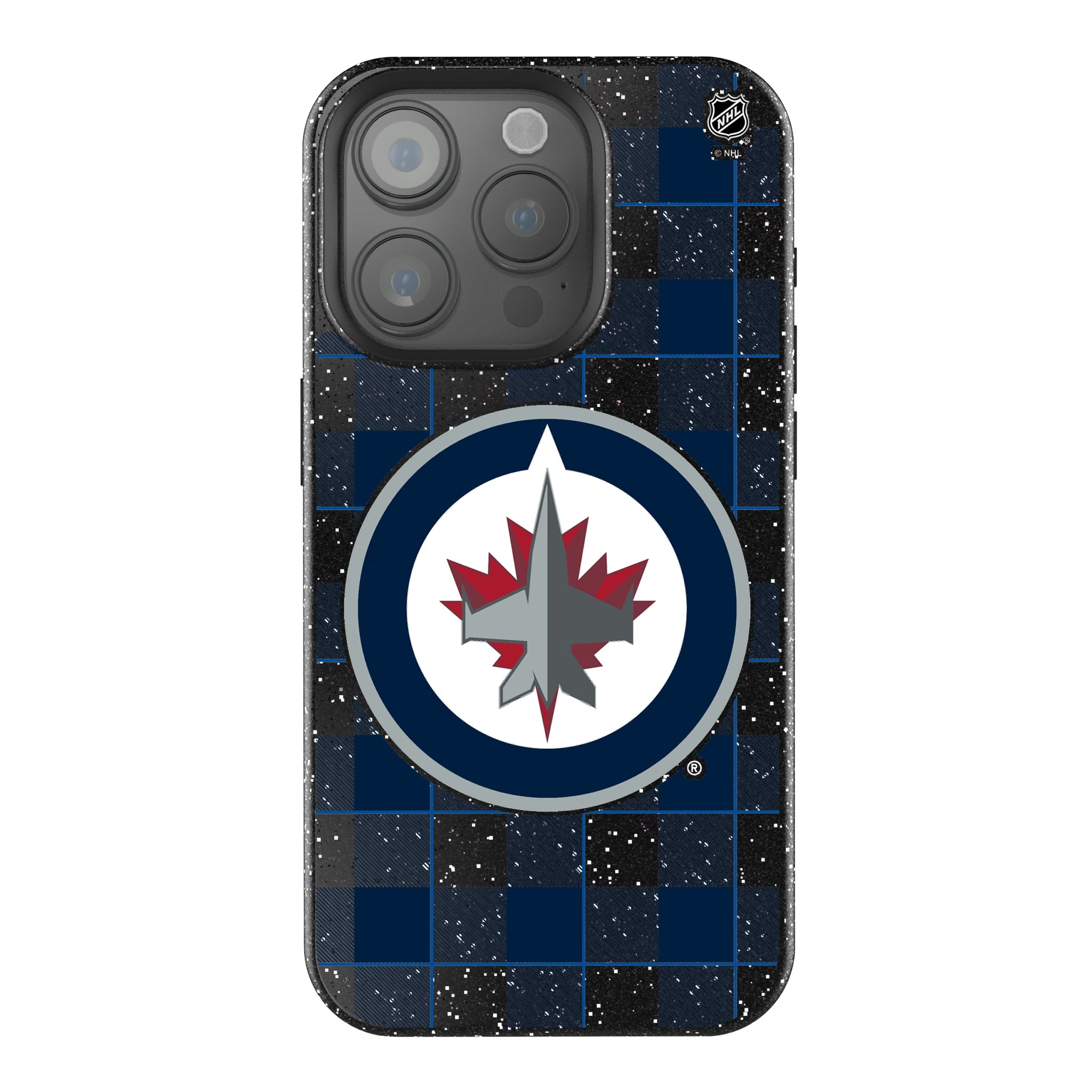 Winnipeg Jets Plaid iPhone Bling Phone Case for Apple iPhone
