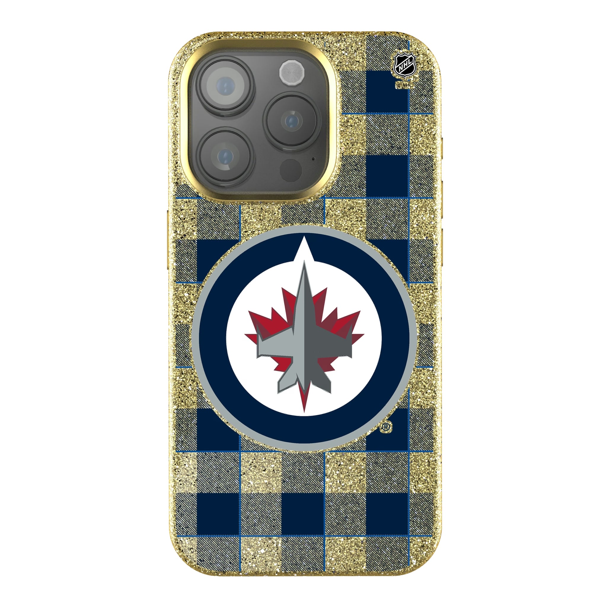 Winnipeg Jets Plaid iPhone Bling Phone Case for Apple iPhone