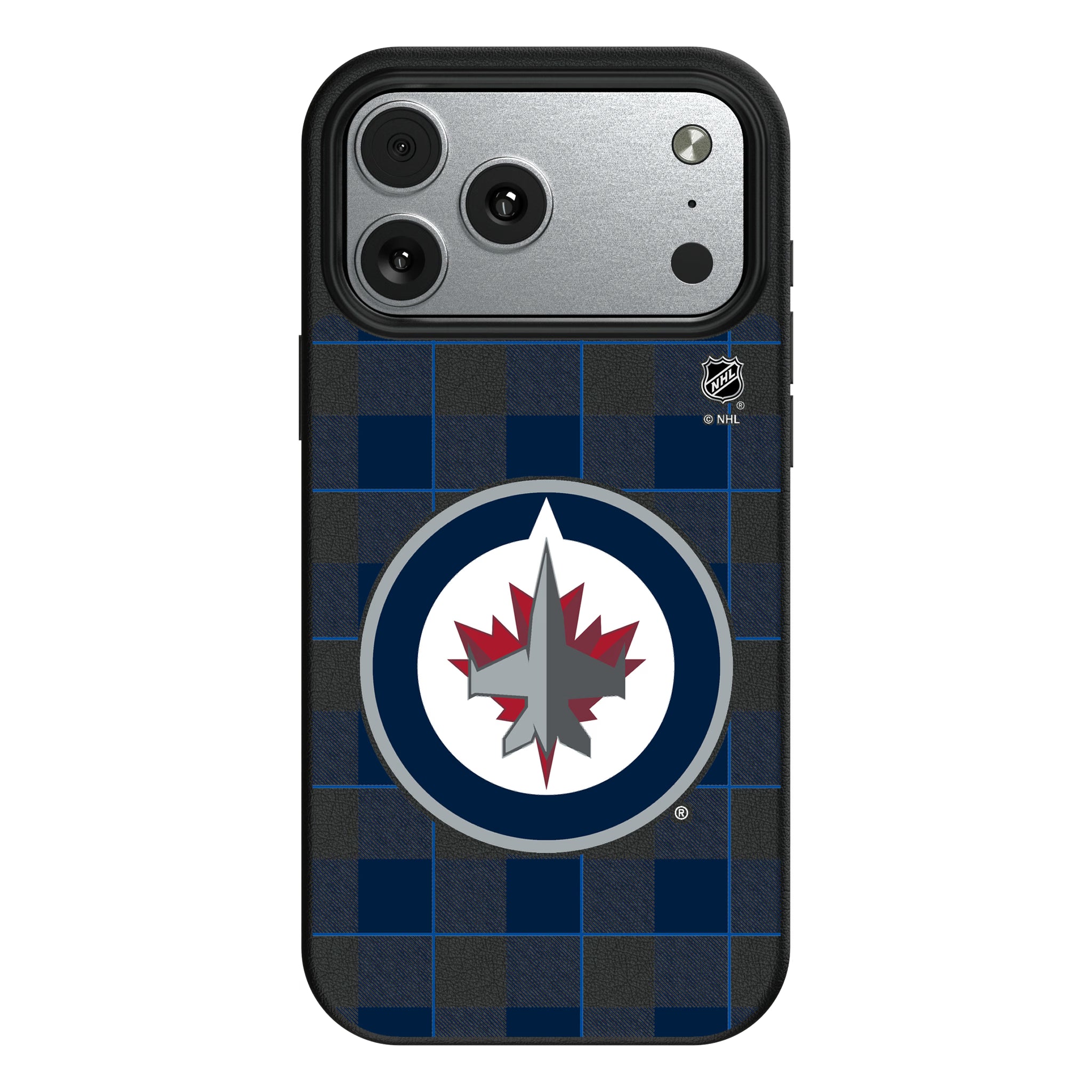 Winnipeg Jets Plaid iPhone MagSafe Compatible Phone Case for Apple iPhone#Device_iPhone 17 Pro Max