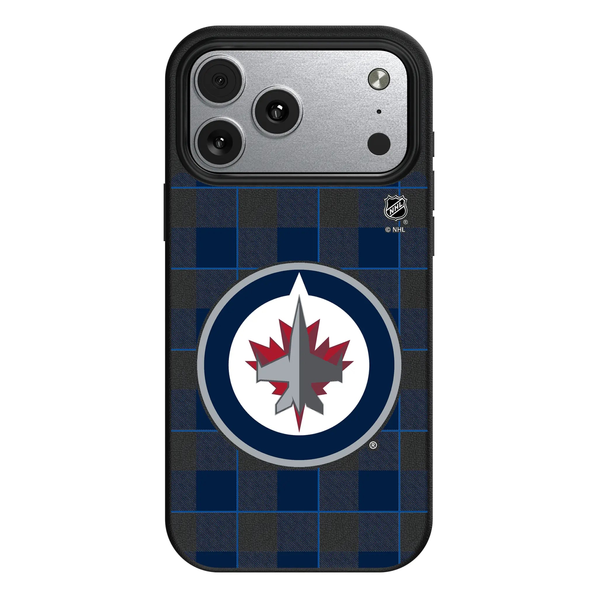Winnipeg Jets Plaid iPhone MagSafe Compatible Phone Case for Apple iPhone#Device_iPhone 17 Pro Max