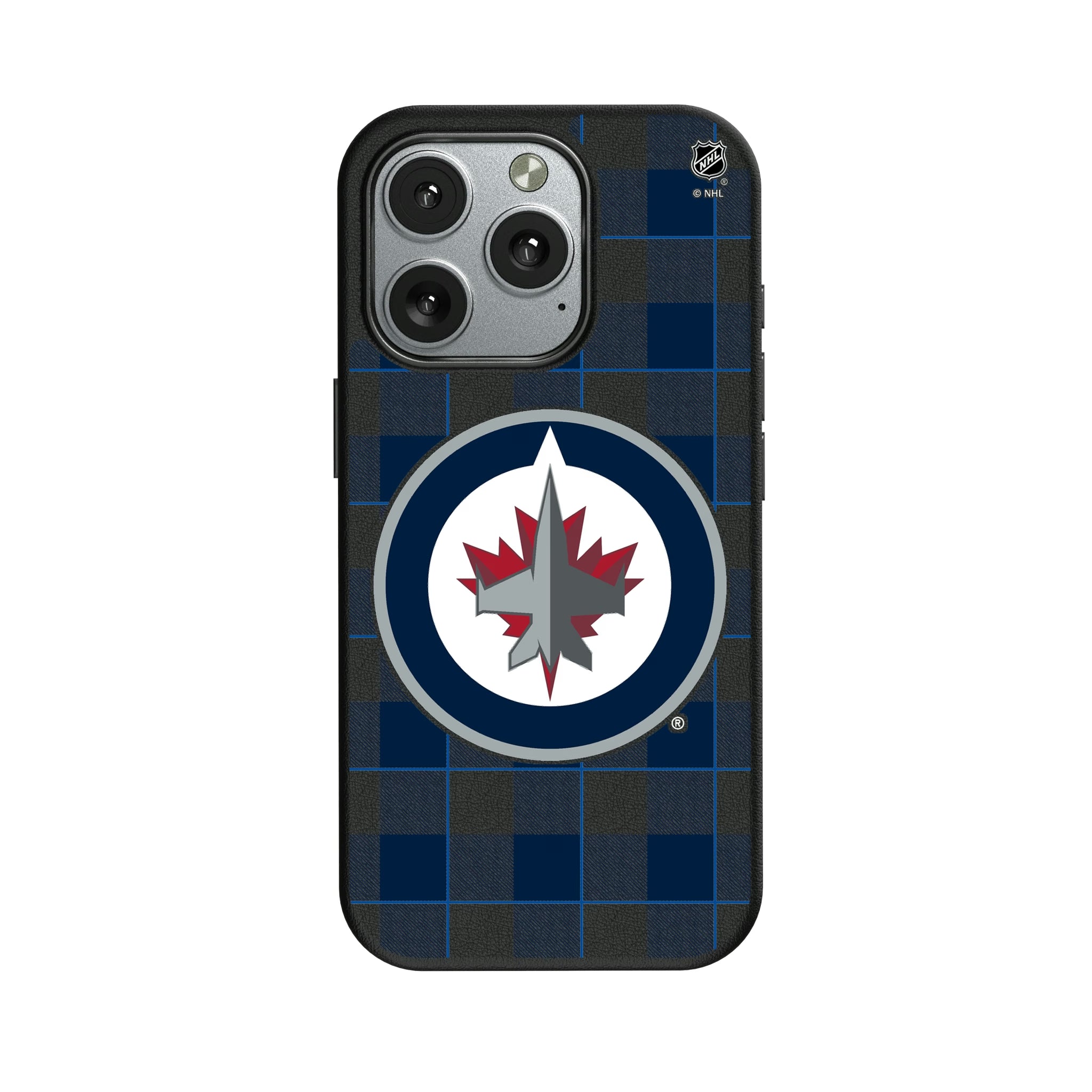 Winnipeg Jets Plaid iPhone MagSafe Compatible Phone Case for Apple iPhone