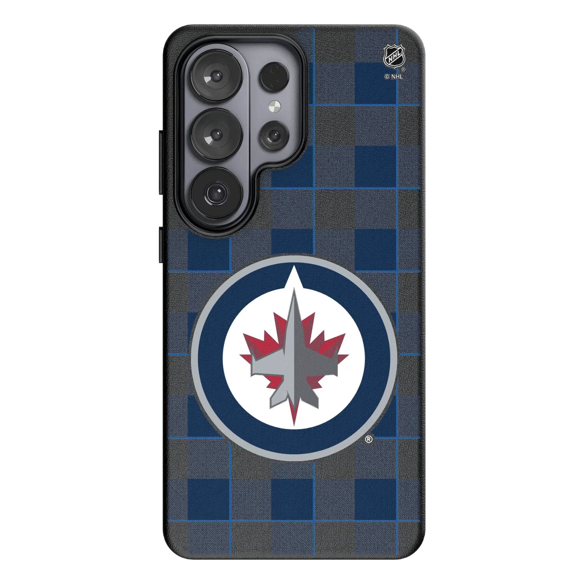Winnipeg Jets Plaid Galaxy MagSafe Compatible Phone Case for Samsung Galaxy#Device_Galaxy S26 Ultra