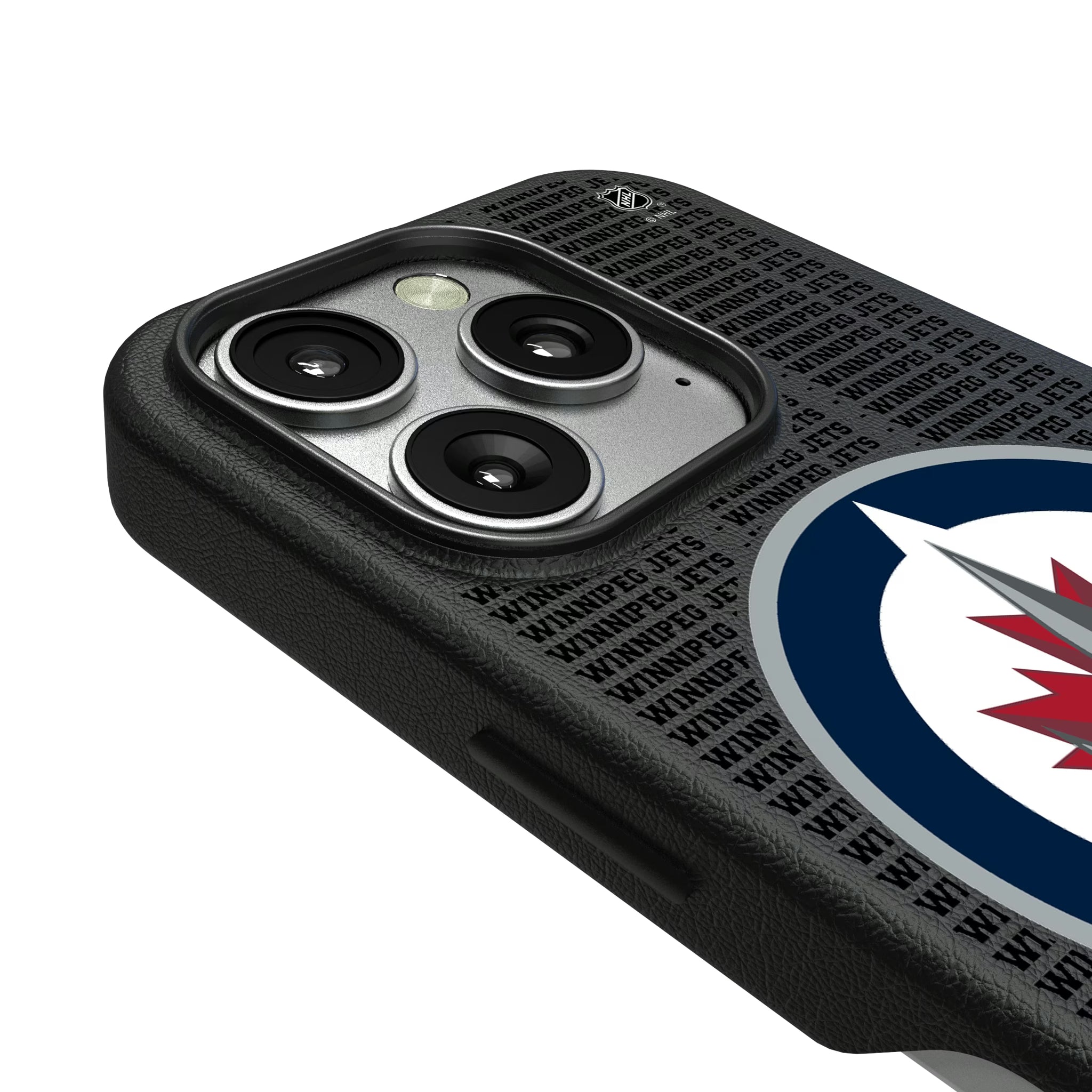 Winnipeg Jets Text Backdrop iPhone MagSafe Compatible Phone Case for Apple iPhone - Detail