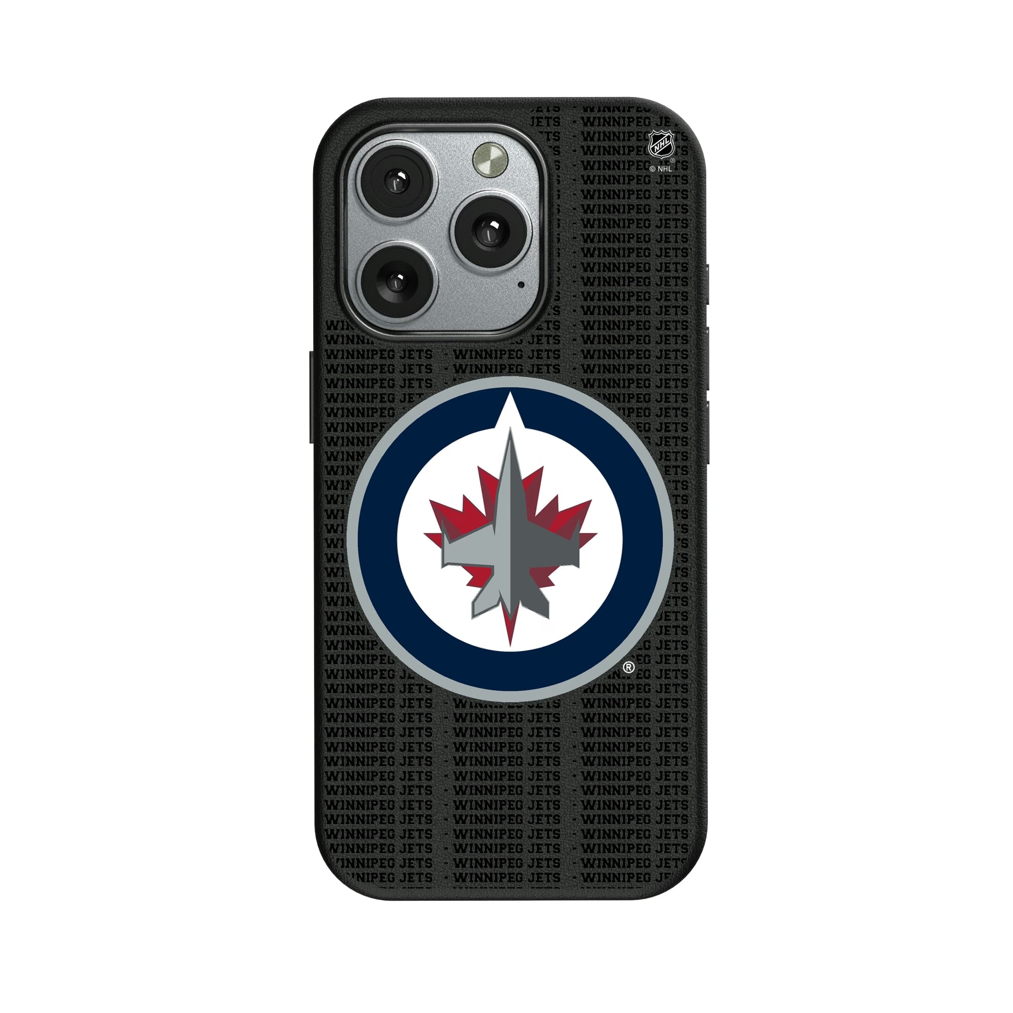 Winnipeg Jets Text Backdrop iPhone MagSafe Compatible Phone Case for Apple iPhone