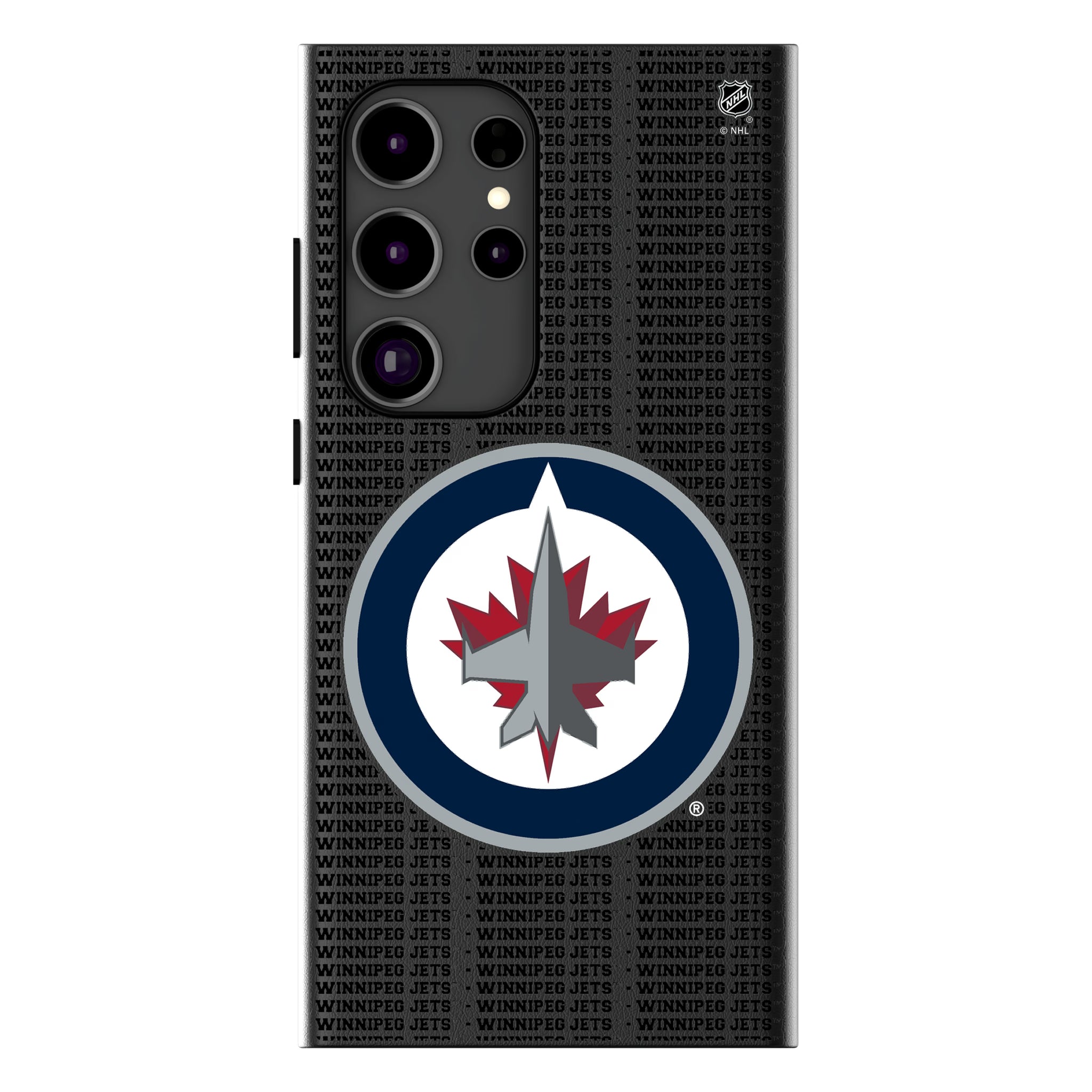 Winnipeg Jets Text Backdrop Galaxy MagSafe Compatible Phone Case for Samsung Galaxy