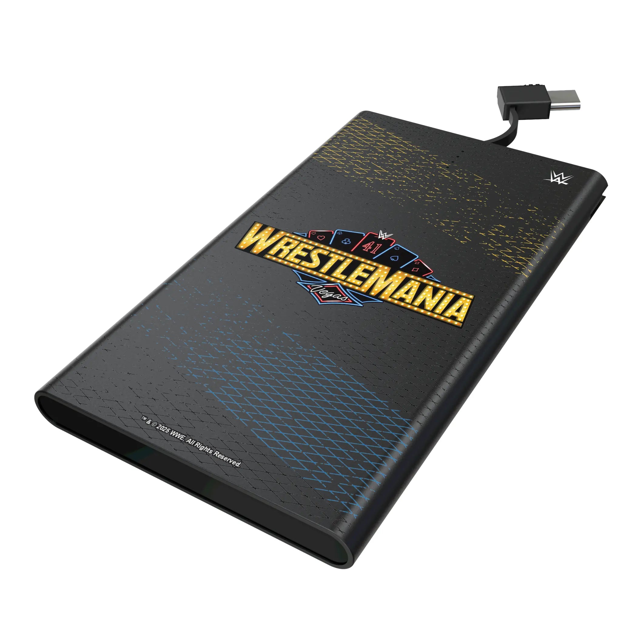 WrestleMania 41 Steel 5000mAh Flat Power Bank