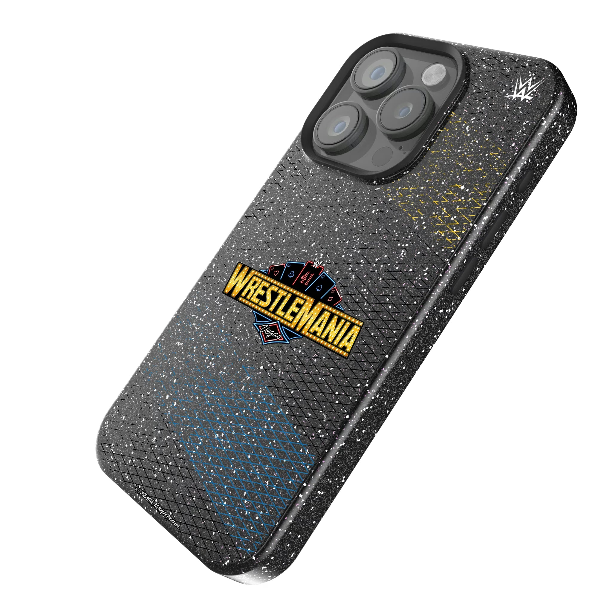 WrestleMania 41 Steel iPhone Bling Phone Case for Apple iPhone - Isometric View