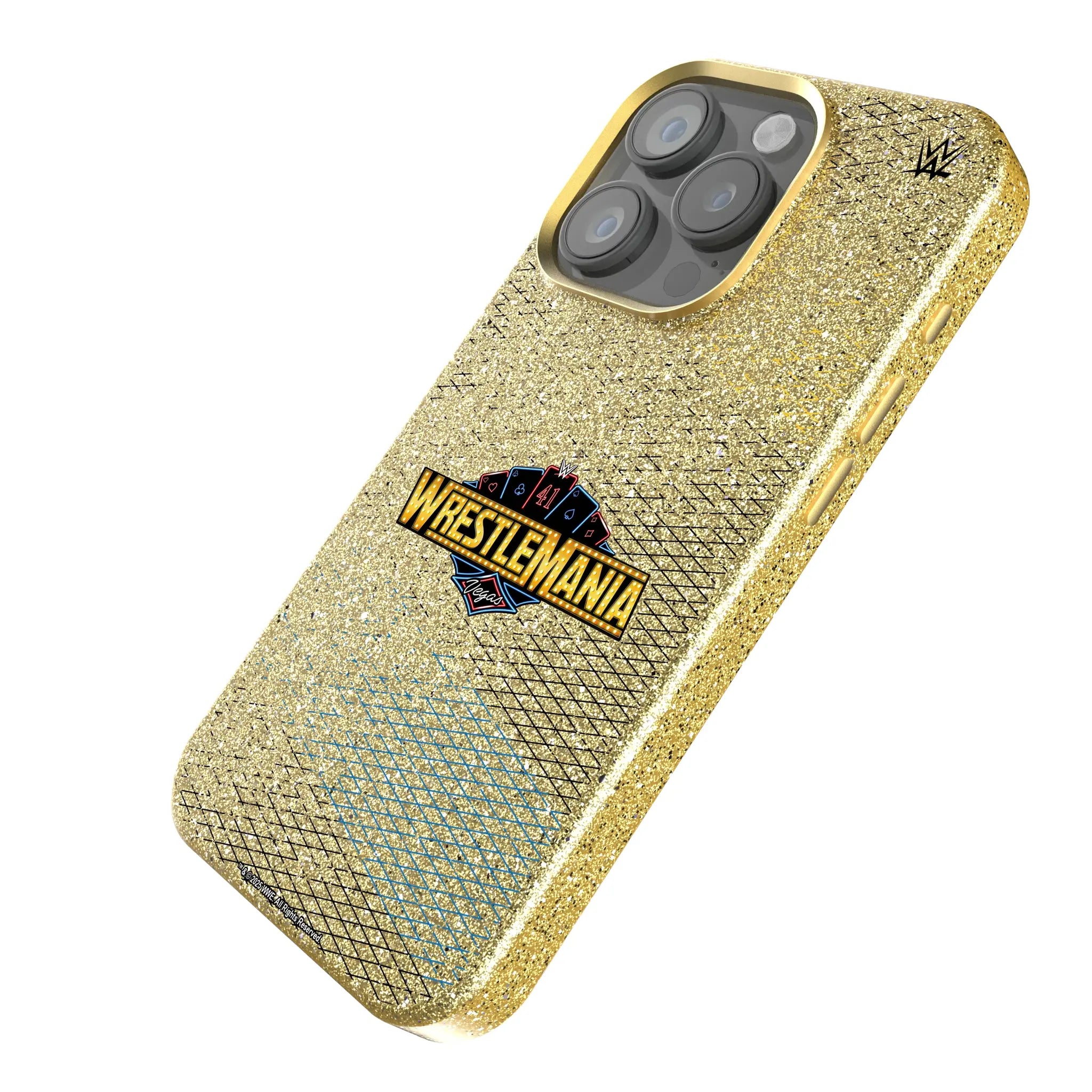 WrestleMania 41 Steel iPhone Bling Phone Case for Apple iPhone - Isometric View