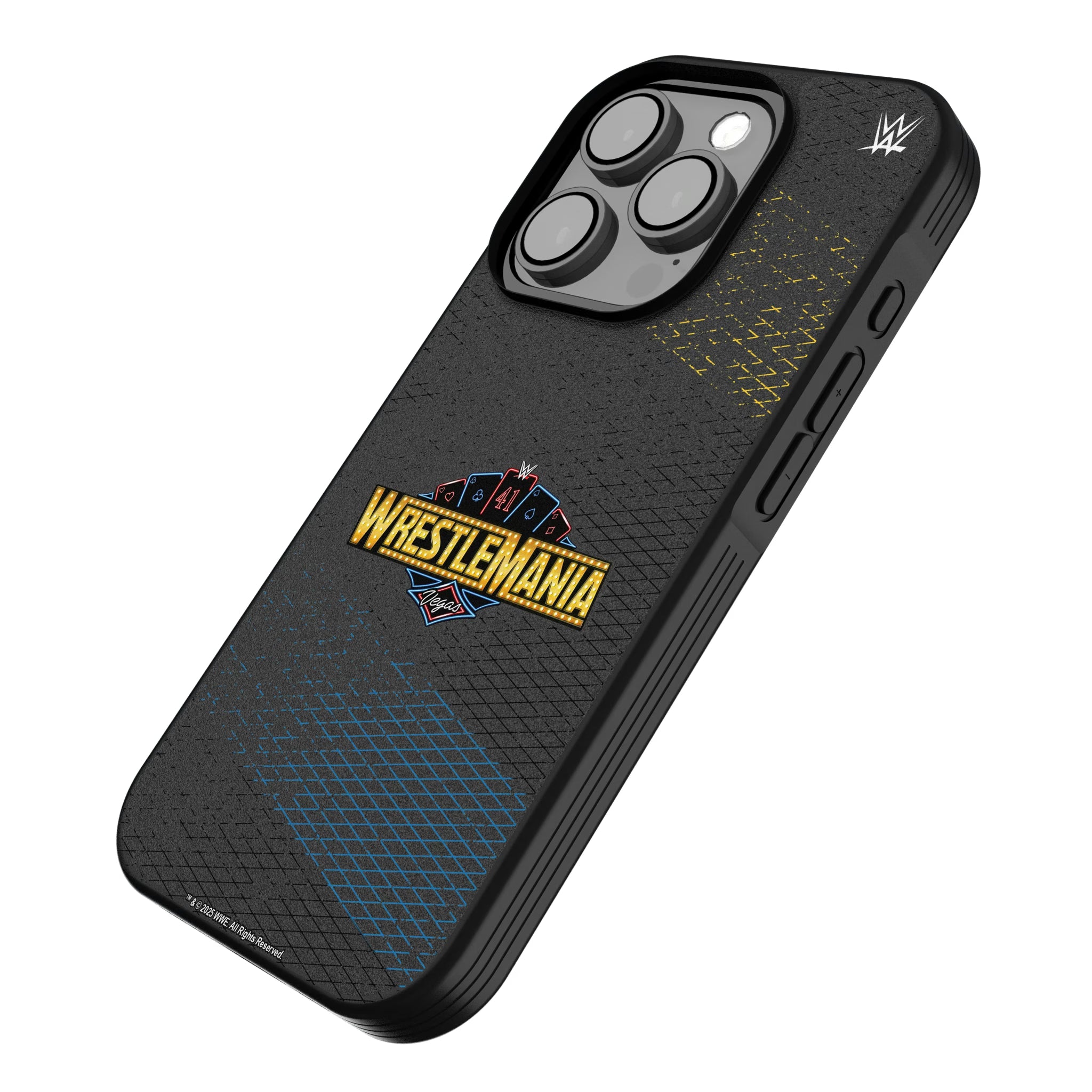 WrestleMania 41 Steel iPhone Bump Phone Case for Apple iPhone - Isometric View