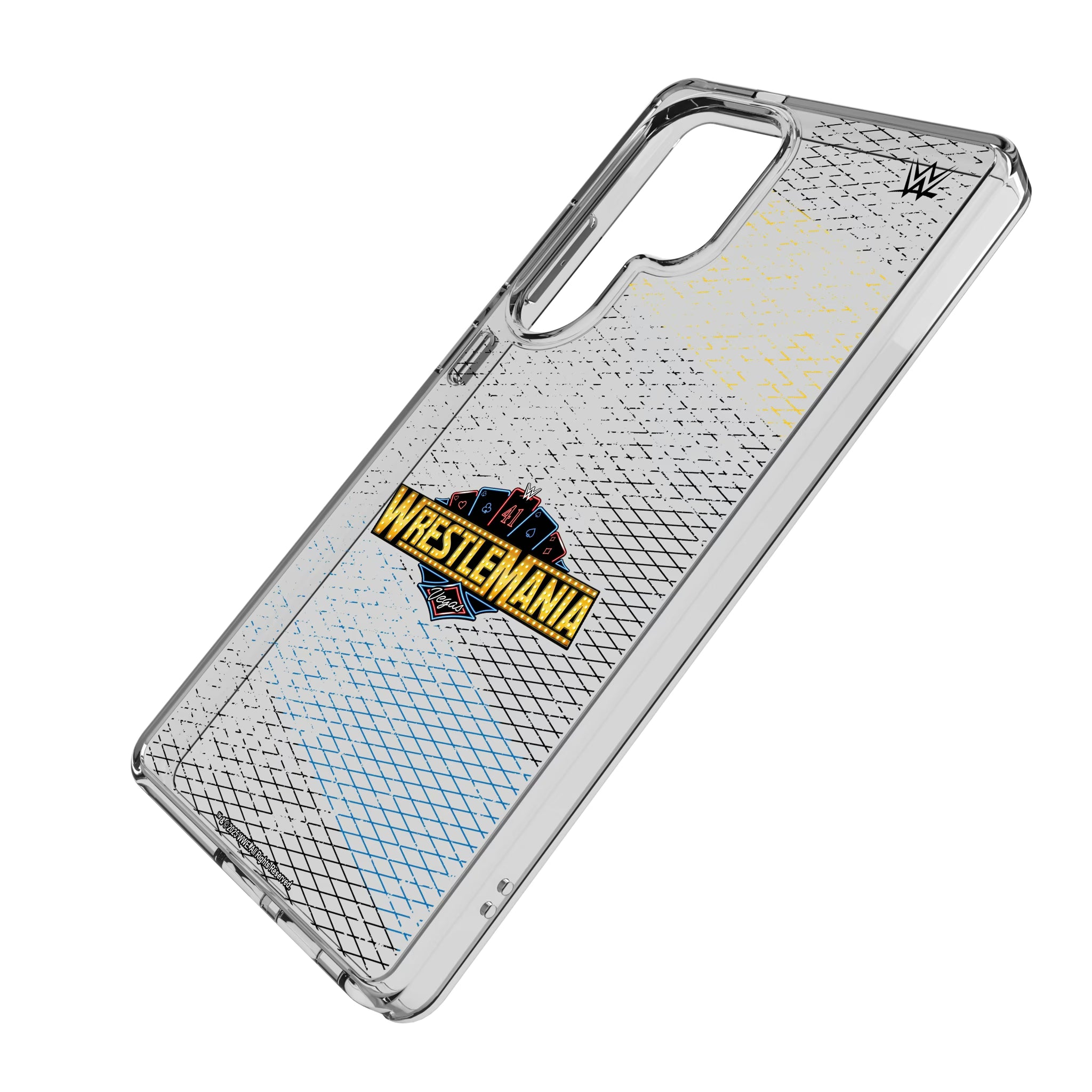WrestleMania 41 Steel Galaxy Clear Phone Case for Samsung Galaxy - Isometric View