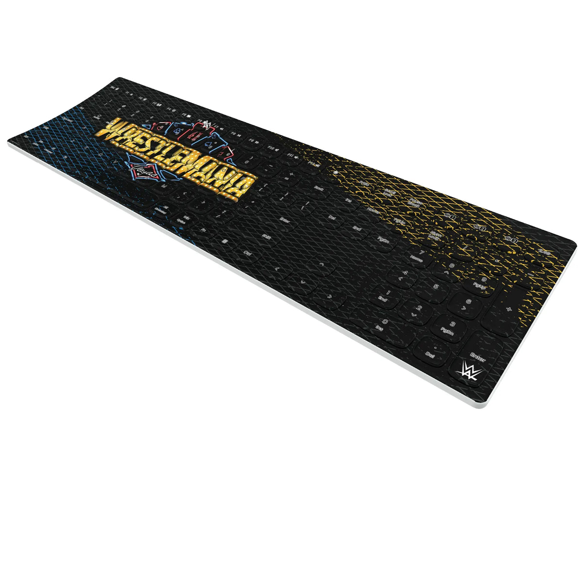 WrestleMania 41 Steel KKB605 Curved Wireless Keyboard - Isometric View