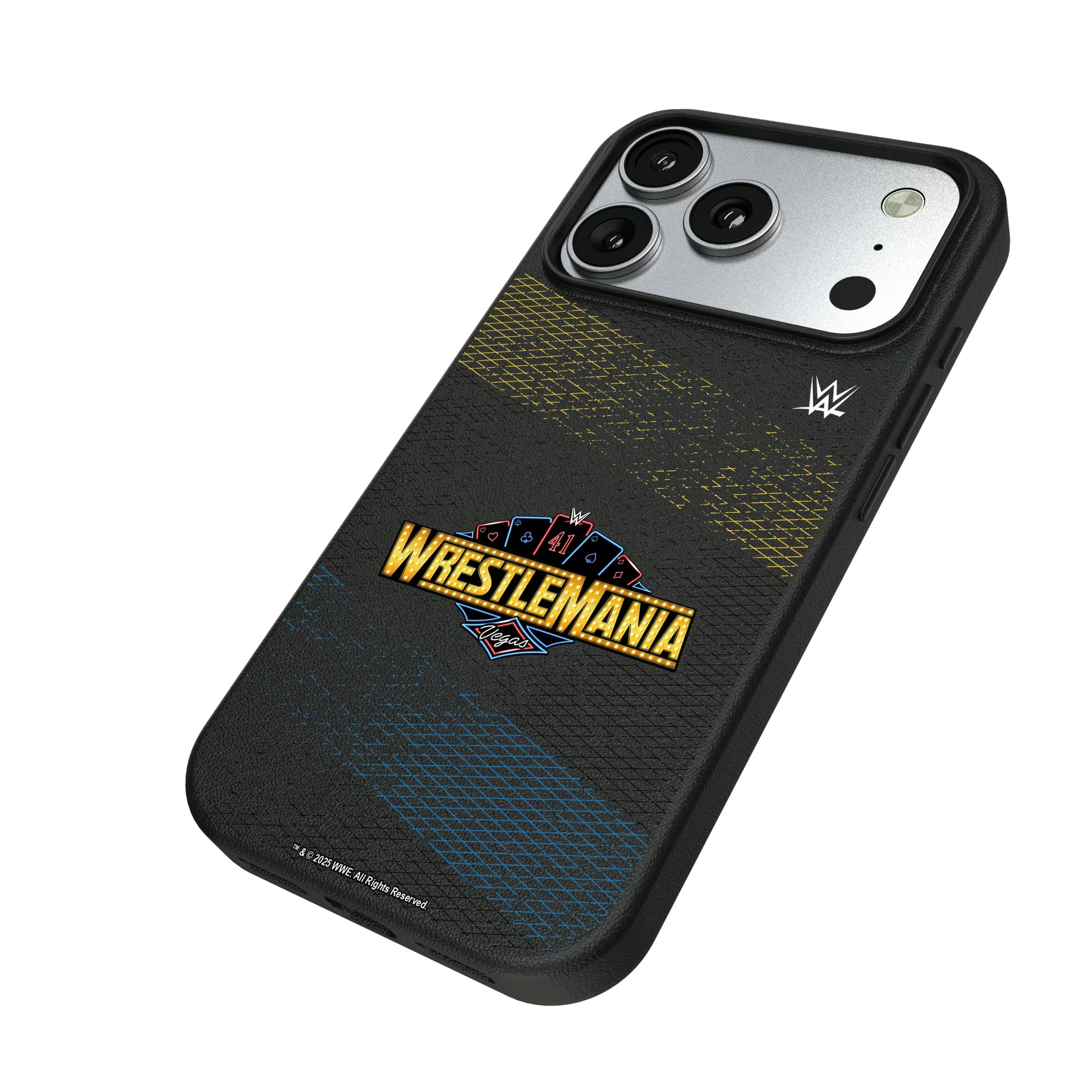 WrestleMania 41 Steel iPhone MagSafe Compatible Phone Case for Apple iPhone - Isometric View#Device_iPhone 17 Pro