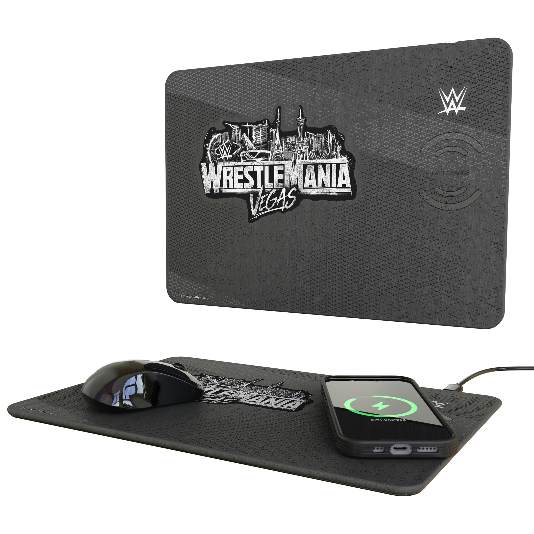 WrestleMania 42 Steel 15-Watt Wireless Charger and Mouse Pad