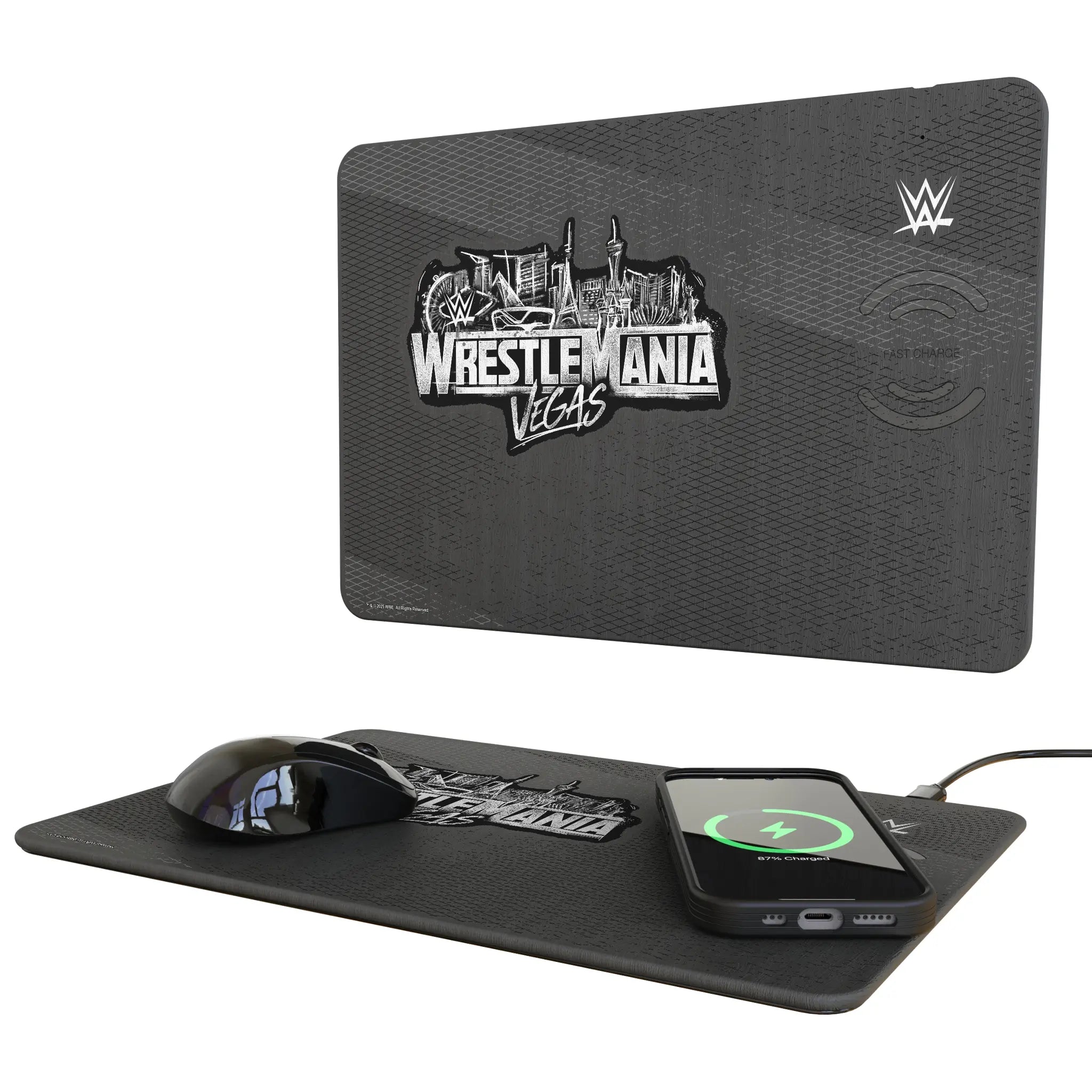 WrestleMania 42 Steel 15-Watt Wireless Charger and Mouse Pad