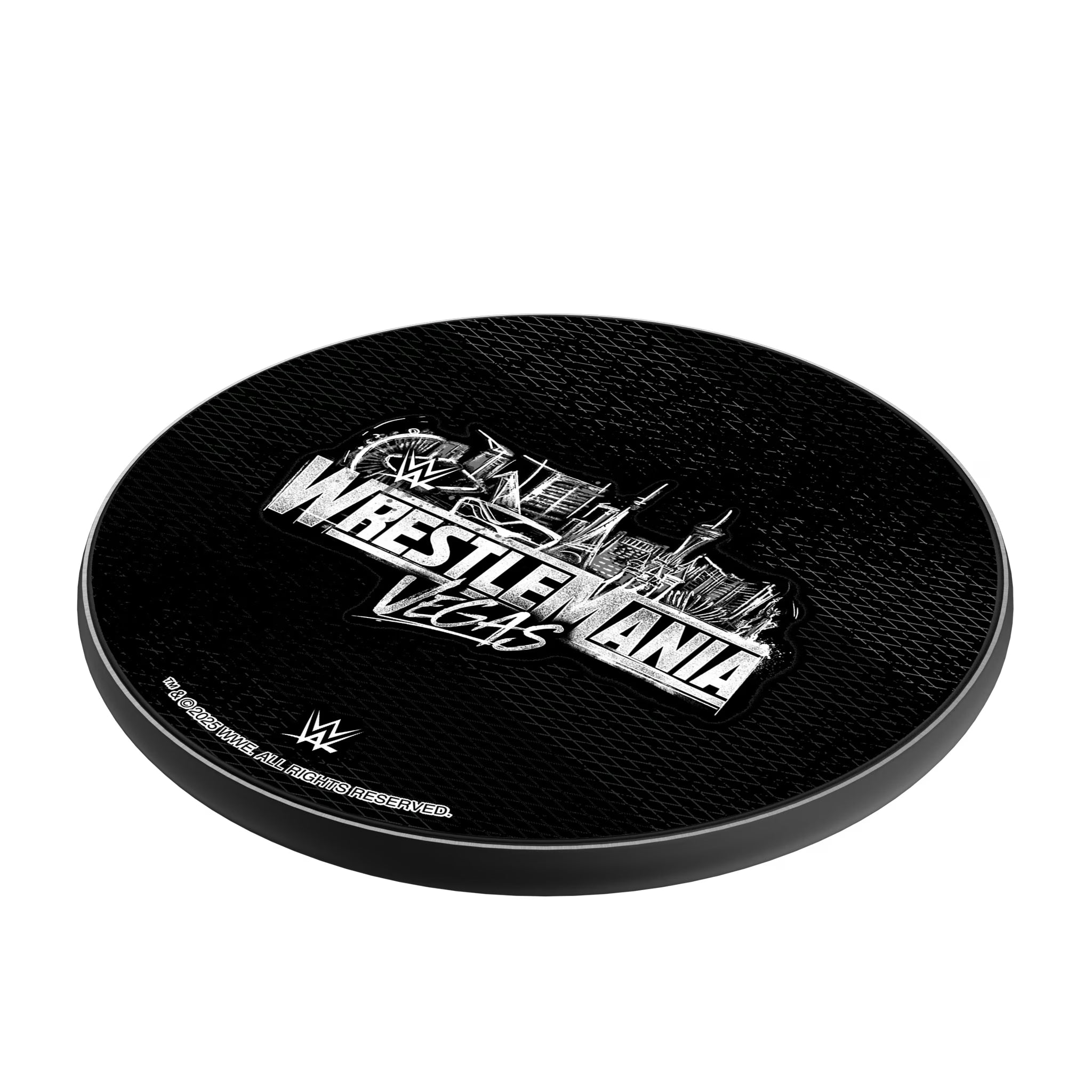 WrestleMania 42 Steel 15-Watt Wireless Charger - Isometric View