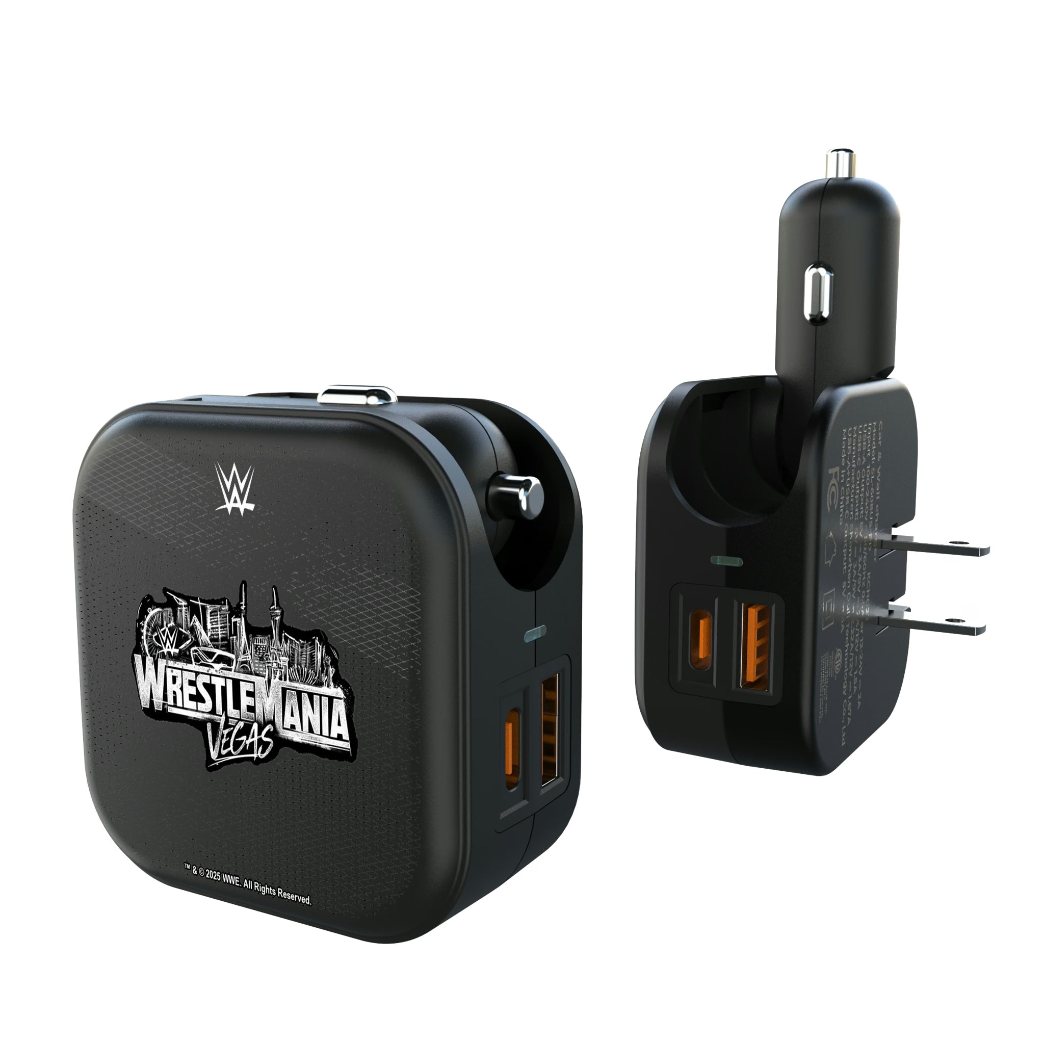 WrestleMania 42 Steel 2 in 1 USB A/C Charger