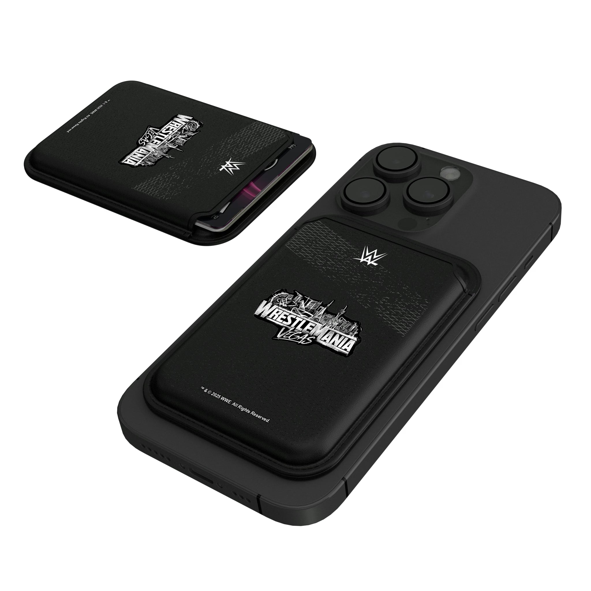 WrestleMania 42 Steel Black Magnetic Credit Card Wallet