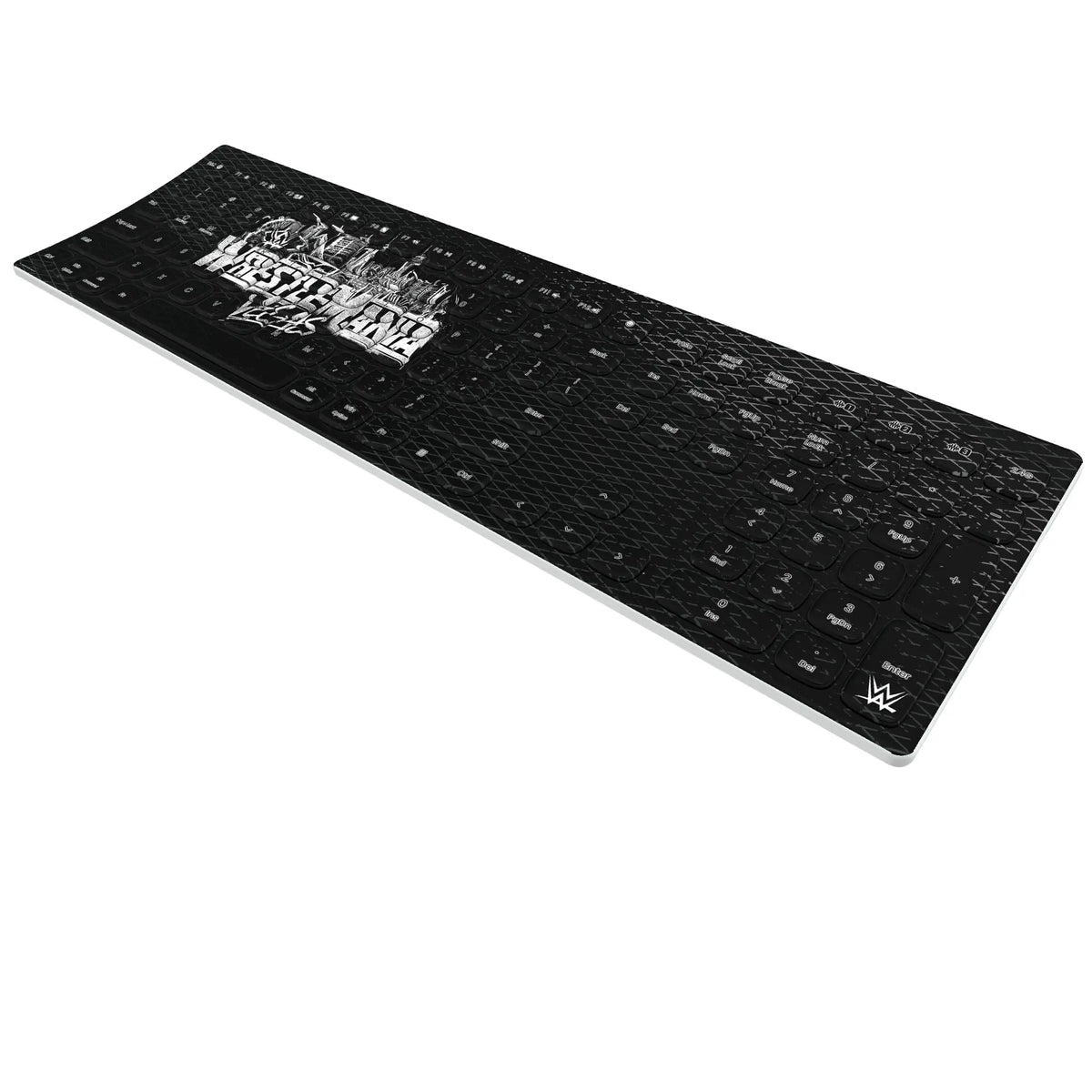 WrestleMania 42 Steel KKB605 Curved Wireless Keyboard - Isometric View