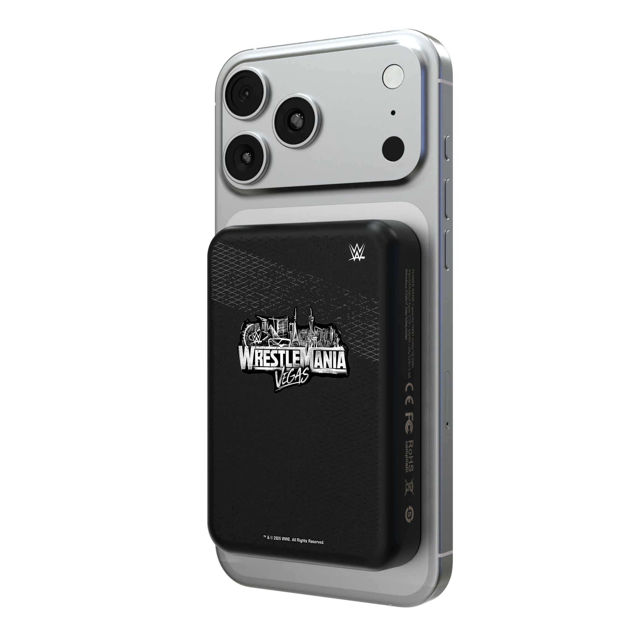 WrestleMania 42 Steel Wireless Mag Power Bank
