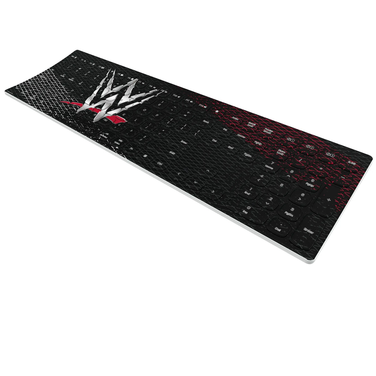 WWE Steel KKB605 Curved Wireless Keyboard - Isometric View