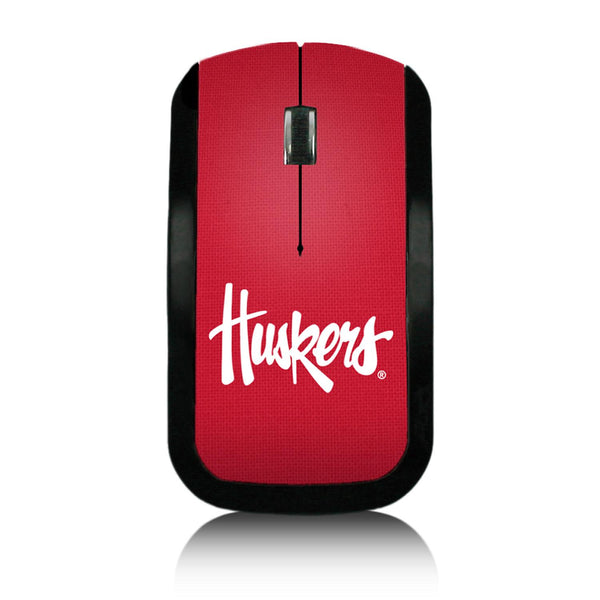 Nebraska Huskers Solid Wireless Mouse