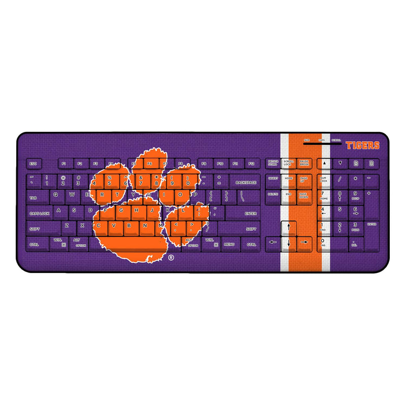 Clemson Tigers Stripe Wireless USB Keyboard