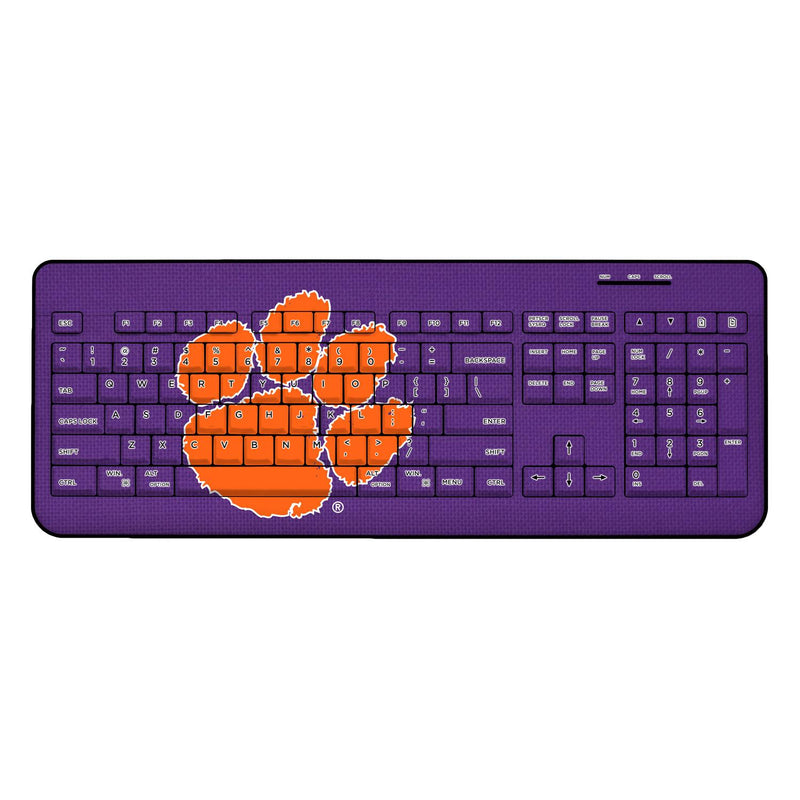 Clemson Tigers Solid Wireless USB Keyboard