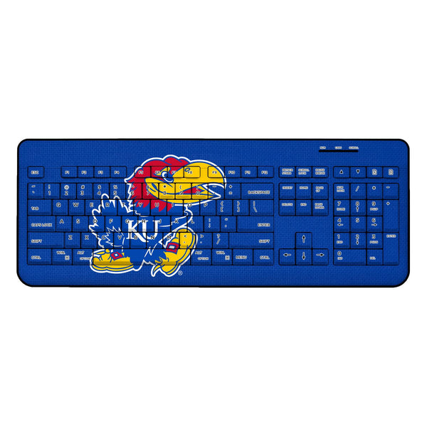 Kansas Jayhawks Solid Wireless USB Keyboard