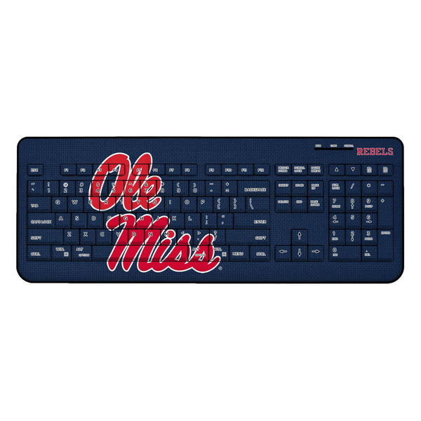 Mississippi Ole Miss Rebels Solid Wireless USB Keyboard