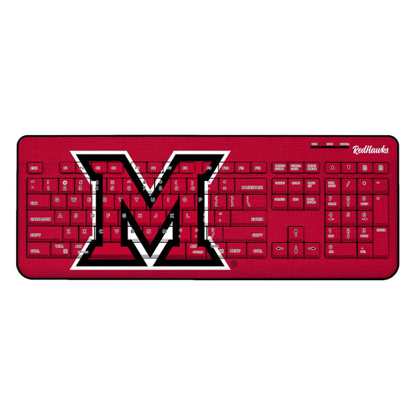 Miami RedHawks Solid Wireless USB Keyboard