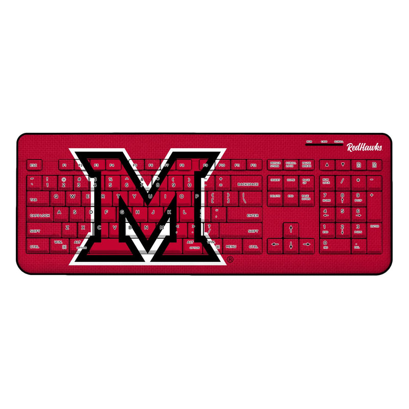 Miami RedHawks Solid Wireless USB Keyboard